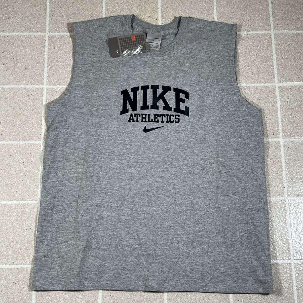 Nike Vintage Y2K 90 Nike Tank Top Medium Muscle Shirt Gray NWT Size US M / EU 48-50 / 2 - 1 Thumbnail