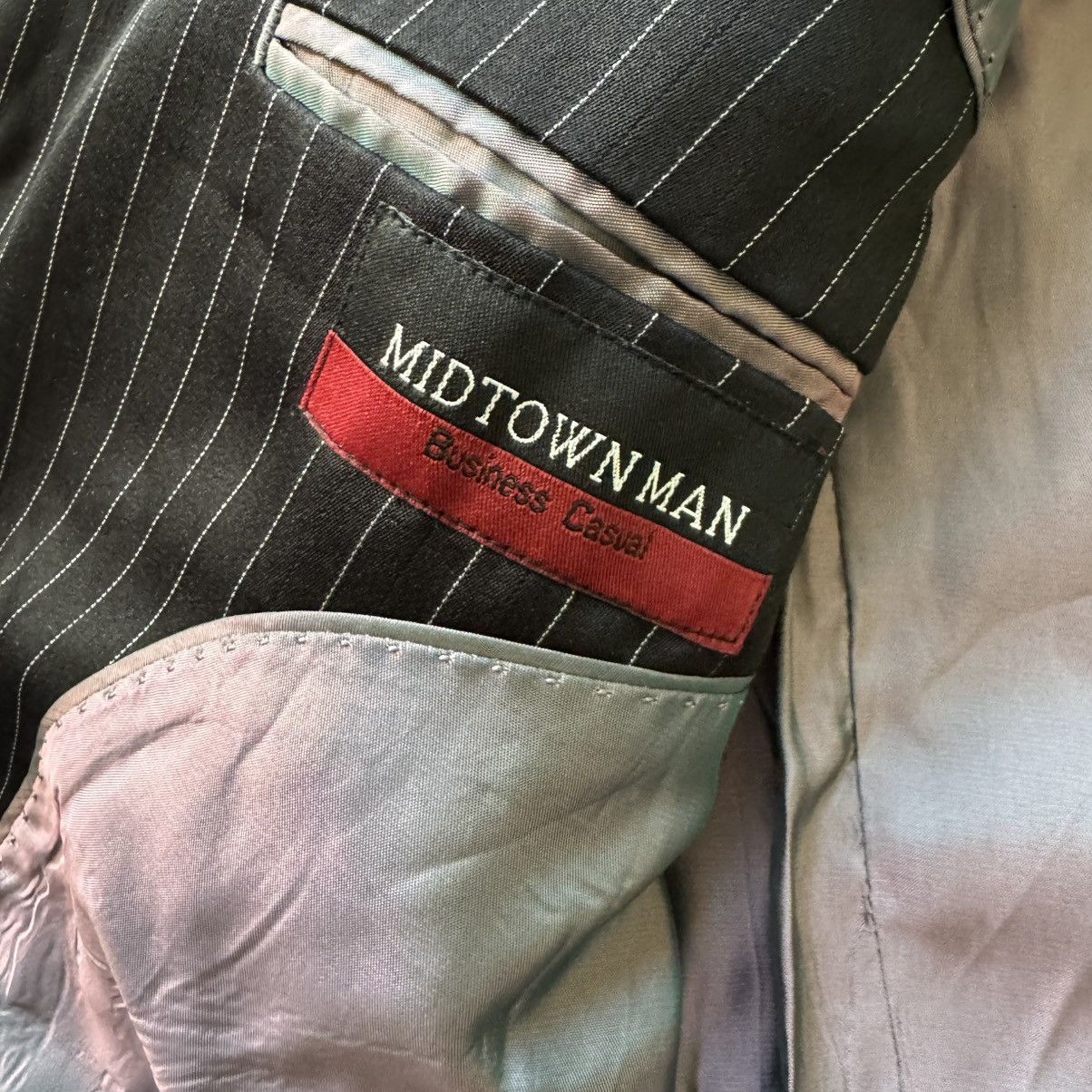 Other Vintage Midtown Man Pinstripe Blazer Size 38R - 4 Thumbnail