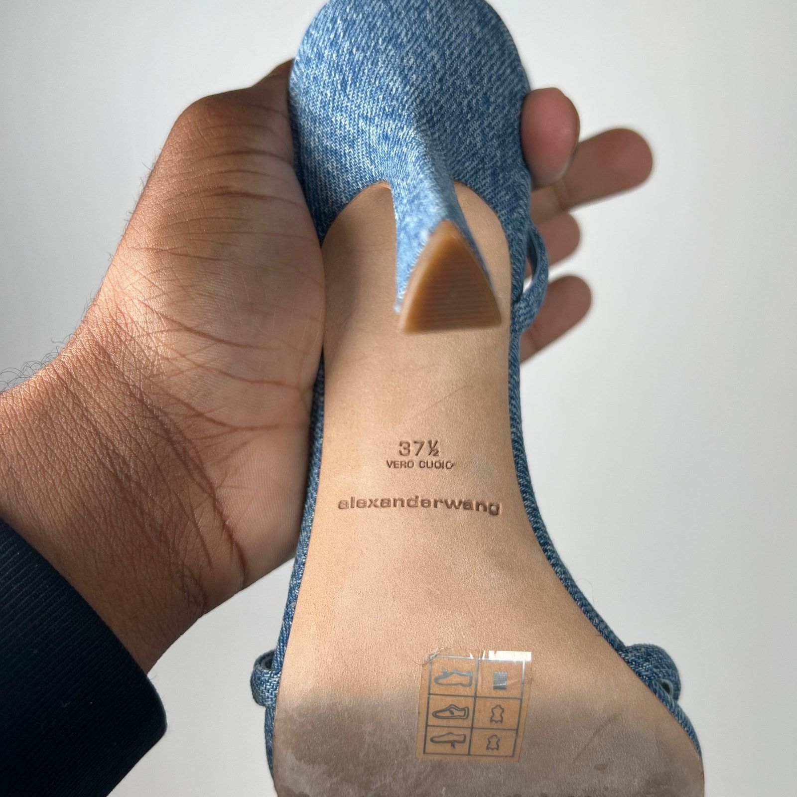 Alexander Wang Alexander Wang Washed Denim Dahlia 105 Sandals Size 37.5 Size US 7.5 / IT 37.5 - 5 Thumbnail
