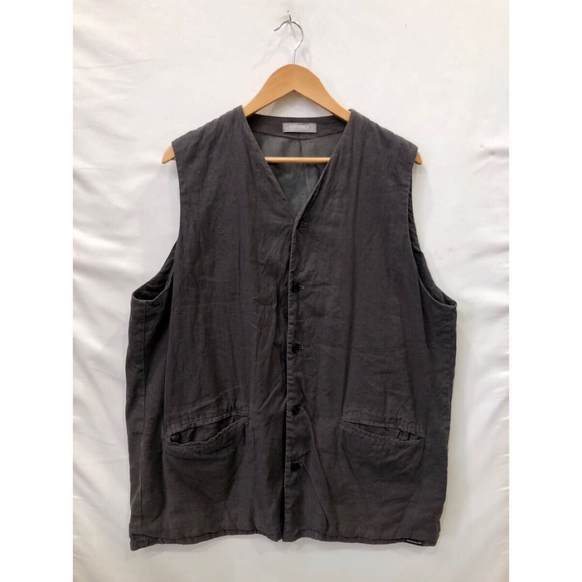 CONFECT Confect Poplin Linen Vest Size US L / EU 52-54 / 3 - 2 Thumbnail
