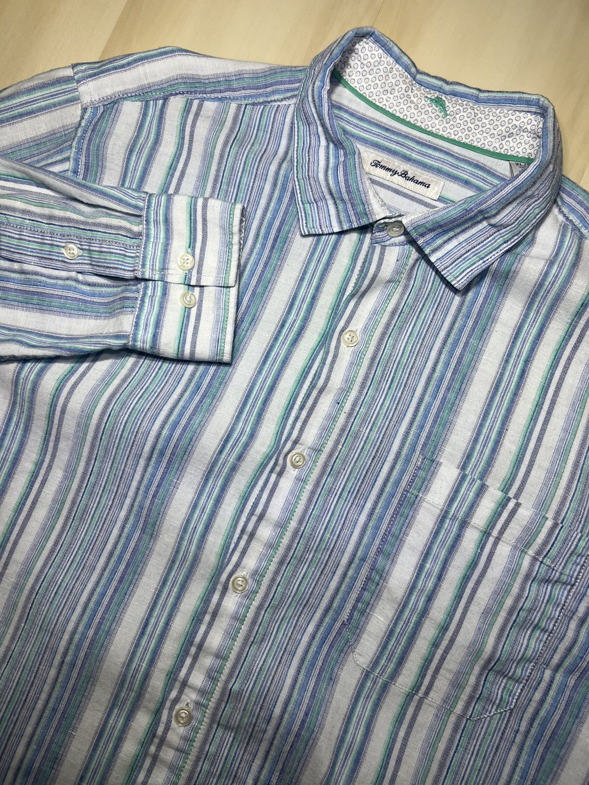 Tommy Bahama Tommy Bahama Shirt Men XL Linen Blend Button Up Long Sleeves Size US XL / EU 56 / 4 - 1 Thumbnail