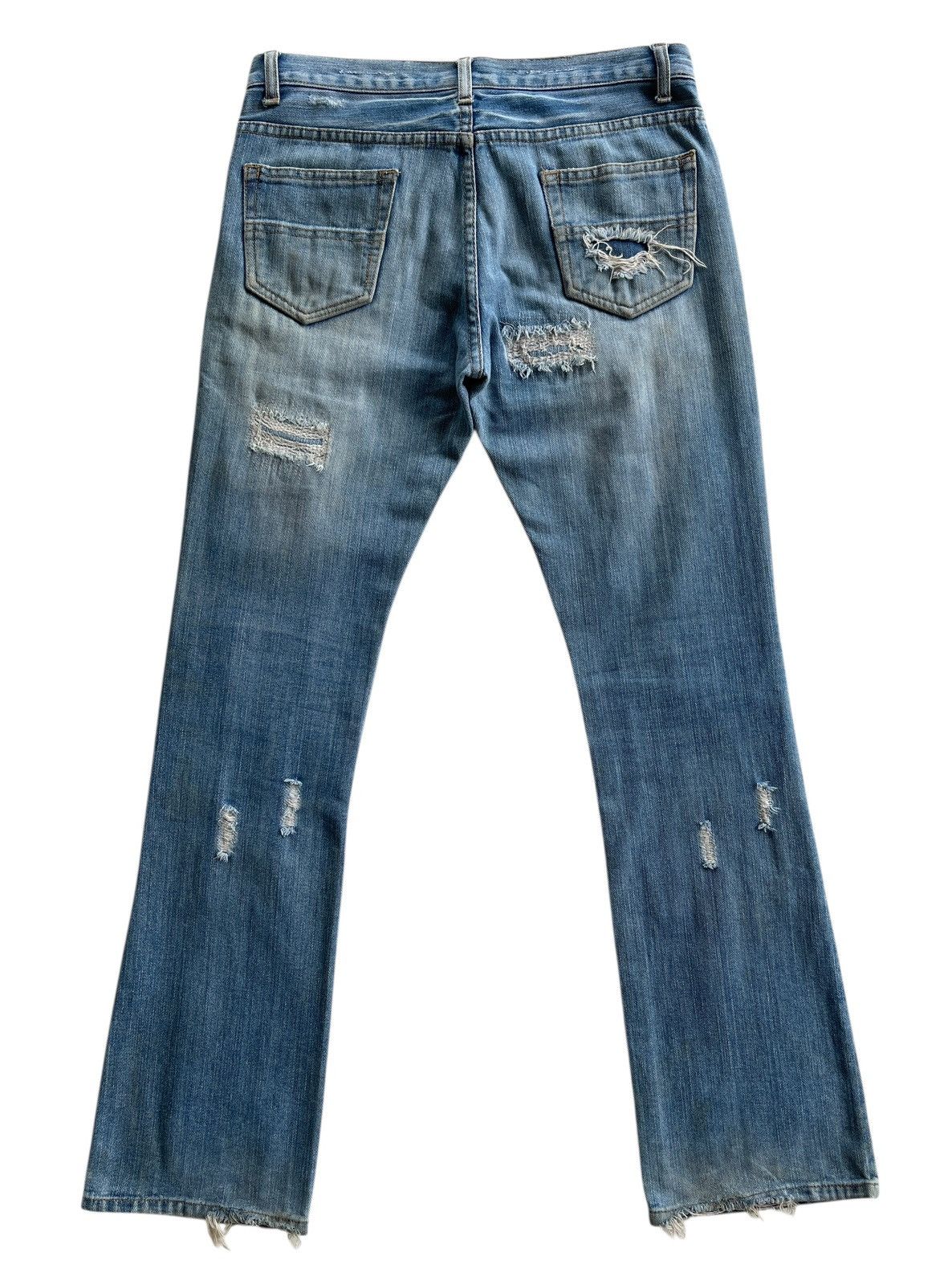 Japanese Brand Tokyo Rush Distressed Boro Flare Denim Size US 32 / EU 48 - 2 Thumbnail