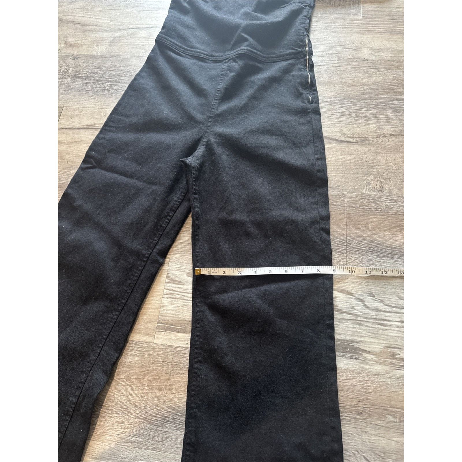 Zara ZARA WOMAN ASYMMETRIC JUMPSUIT BLACK SZ XS Brand New Size 26" / US 2 / IT 38 - 10 Thumbnail