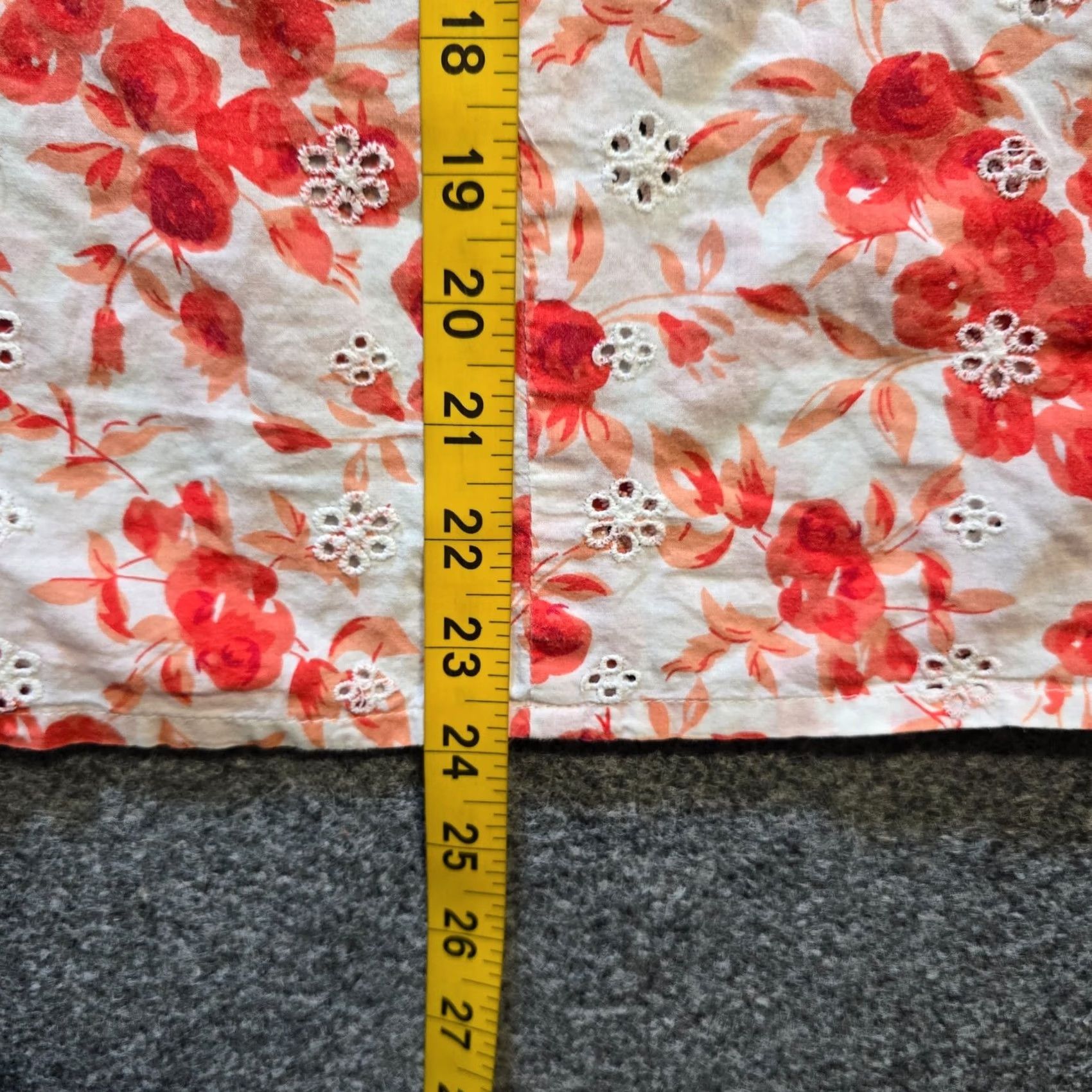 Vintage Jennifer Grace Top Womens XL Orange Floral Eyelet Lace Sleeveless Boho Casual Shirt Blouse Women Bohemian Peasant Summer Spring Regular Size XL / US 12-14 / IT 48-50 - 7 Thumbnail