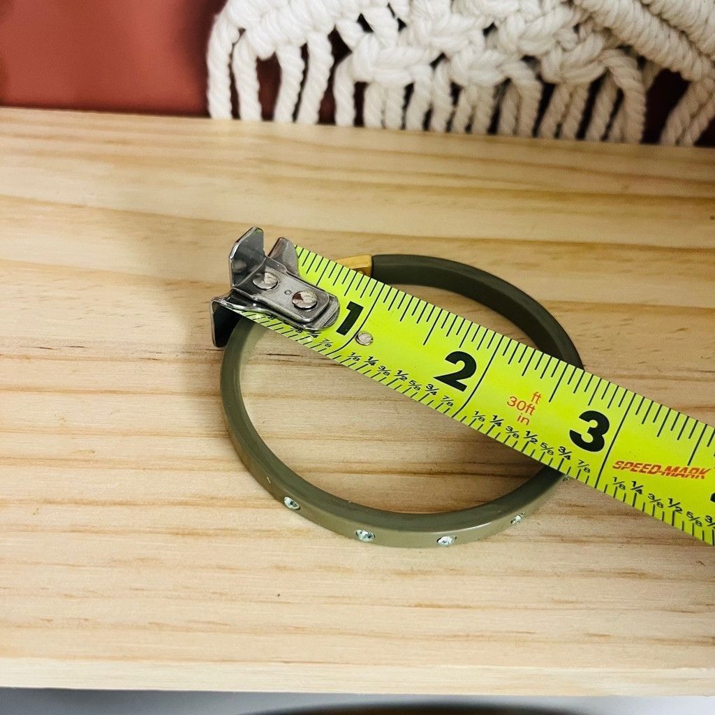 J.Crew J Crew Rhinestone Studded Bangle Bracelet Green Size ONE SIZE - 7 Thumbnail