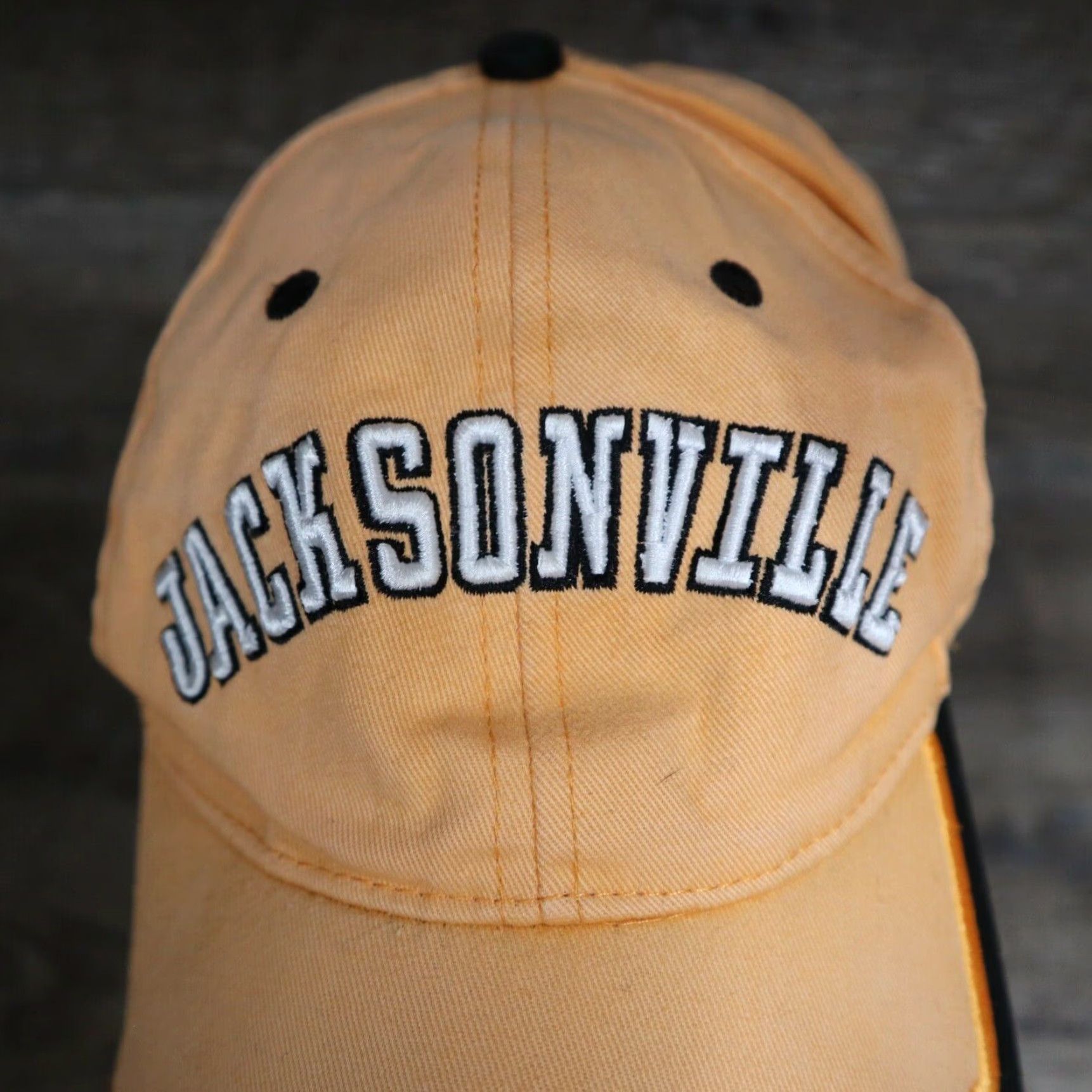 Vintage JACKSONVILLE Florida Orange Adjustable Adult Baseball Cap Hat Mens Baseball Cap Orange Beach Theme Velcro Strap Fahrenheit headwear company Adjustable Size ONE SIZE - 2 Thumbnail