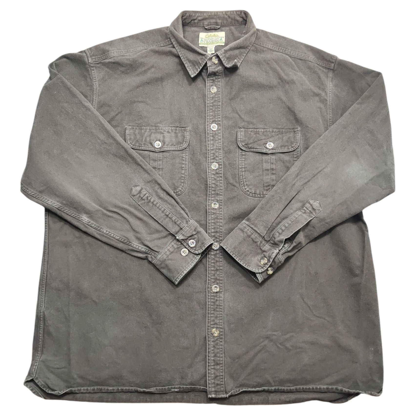 Vintage VINTAGE Cabelas Mens Deerskin Soft Chamois Shirt 2XL Tall Brown Outdoor Hiking Button-Up Size US XXL / EU 58 / 5 - 2 Thumbnail