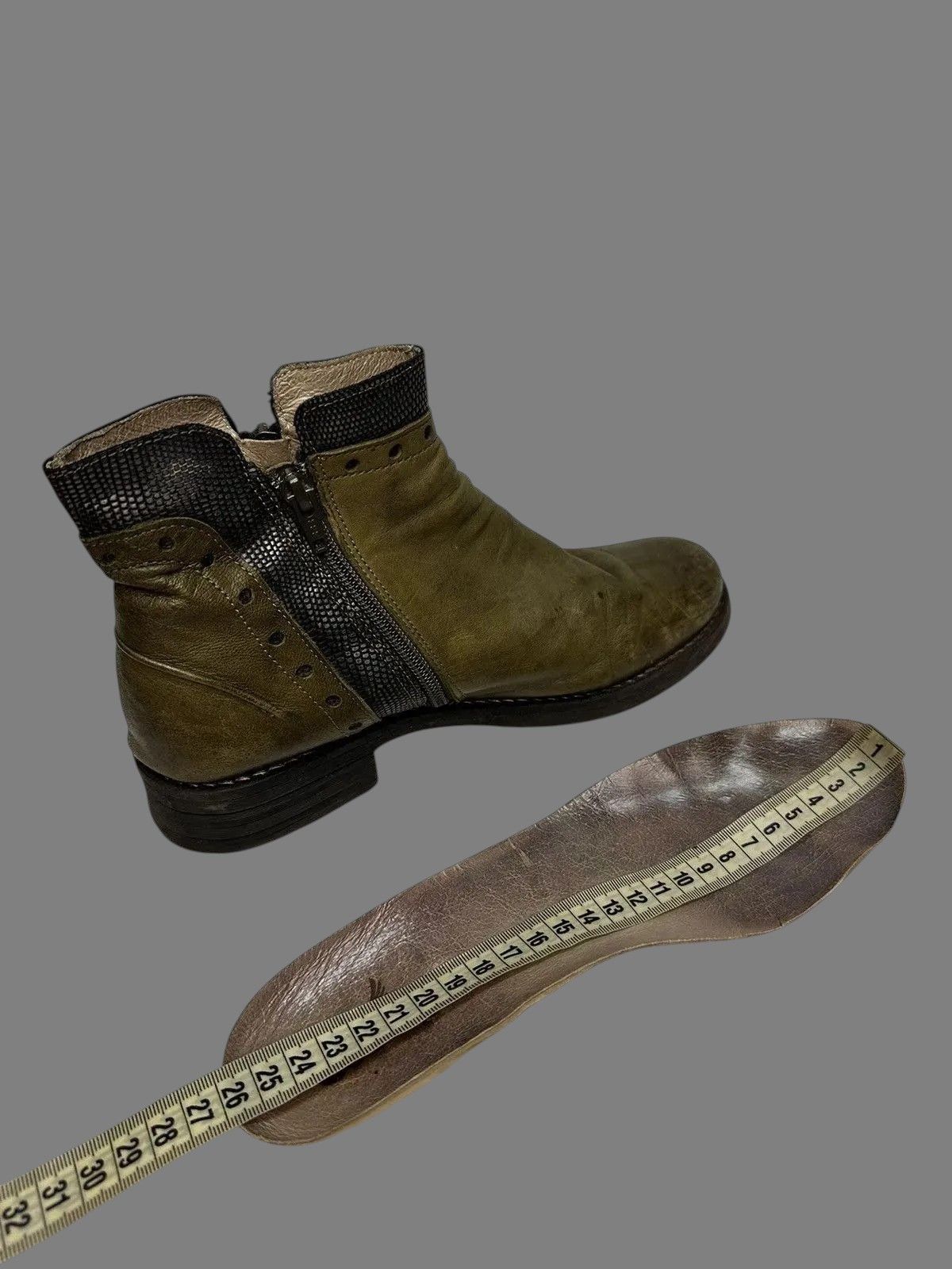 Issey Miyake Italian Vintage AS 98 Leather Biker Boots Rick Owens Style Size US 9 / IT 39 - 14 Thumbnail