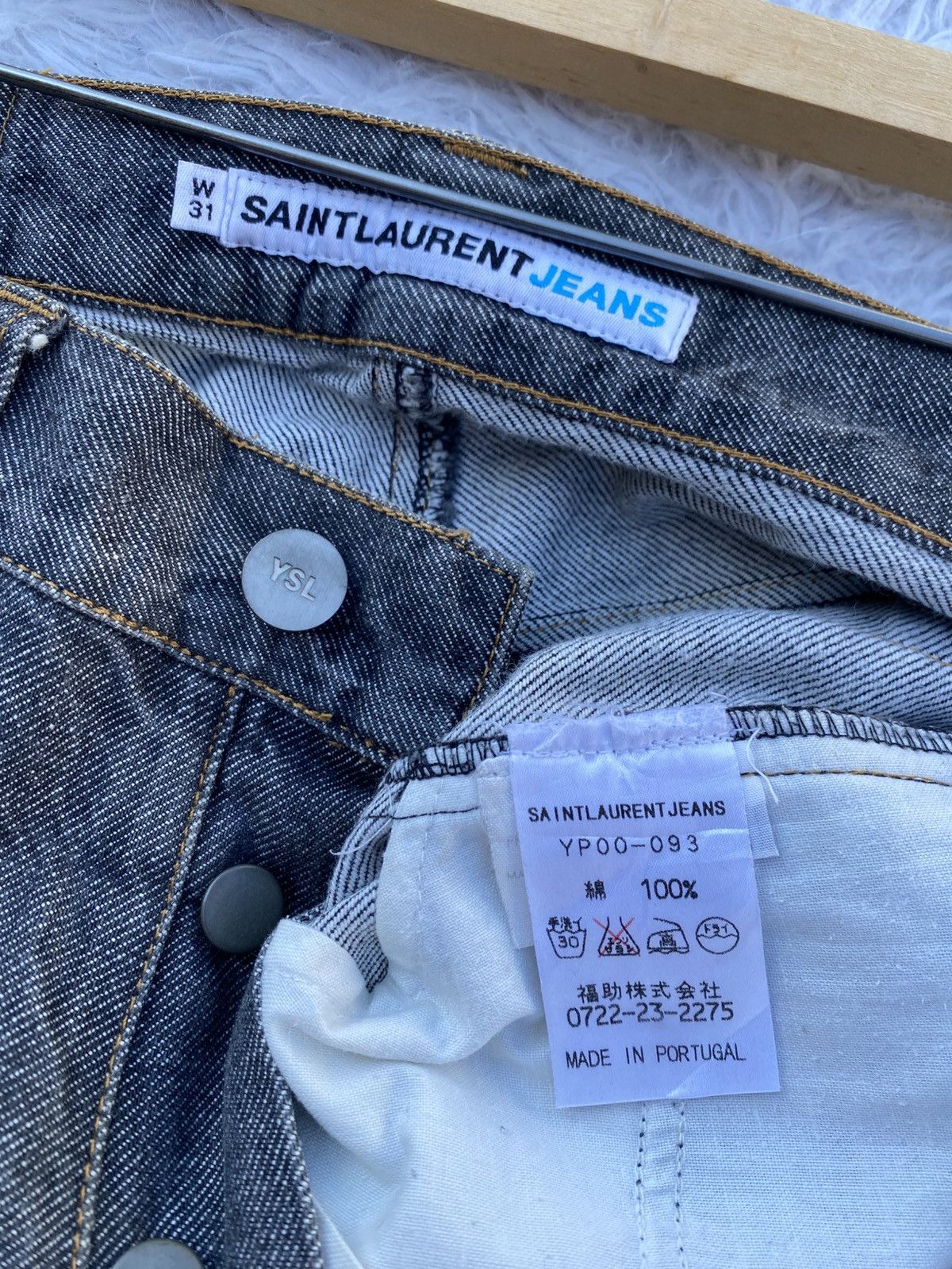 Yves Saint Laurent Rare Vintage Saint Laurent Jeans YSL Denim Made in Portugal Size US 29 - 14 Thumbnail