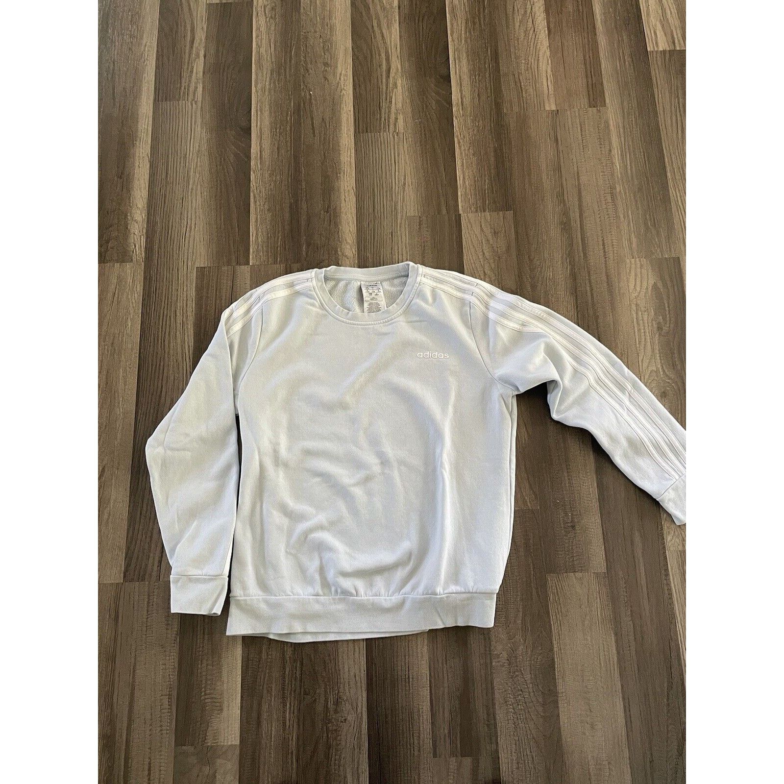 Adidas Adidas Sweatshirt Womens L Blue Spell Out Crew Neck 19x24 Size L / US 10 / IT 46 - 1 Thumbnail