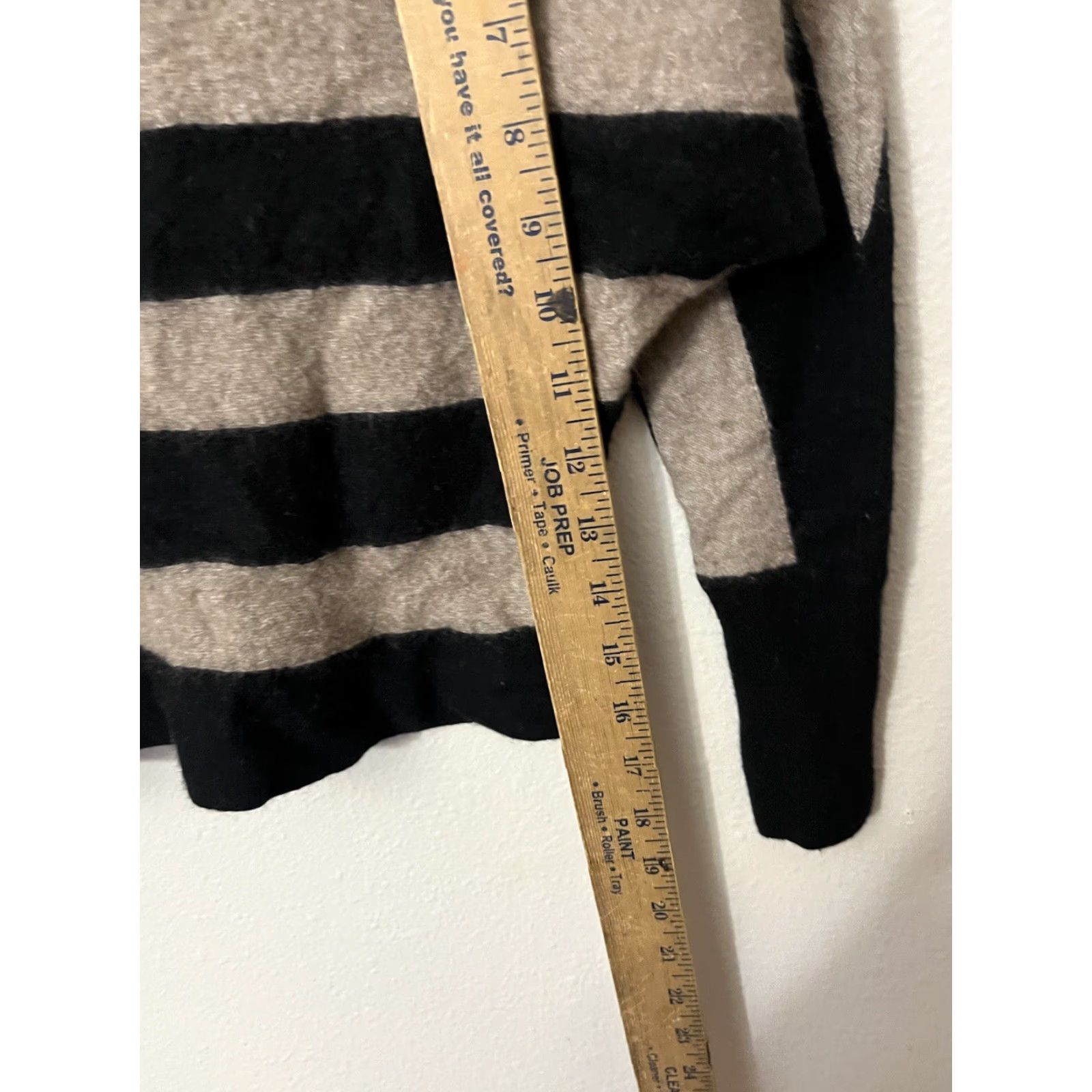 Bcbgmaxazria BCBG Max Azria Briwm Black Striped Wool Cashmere Blend Crew-Neck Sweater Size XS Size XS / US 0-2 / IT 36-38 - 7 Thumbnail