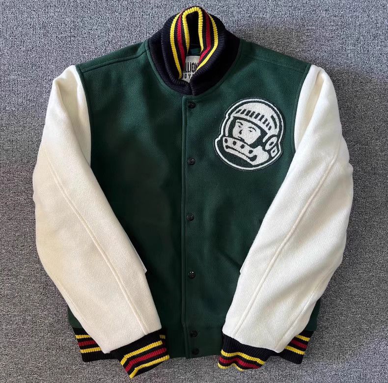 Billionaire Boys Club Green Rocket Sleeve Terry Embroidered Varsity Jacket. Q7 Size US M / EU 48-50 / 2 - 1 Thumbnail