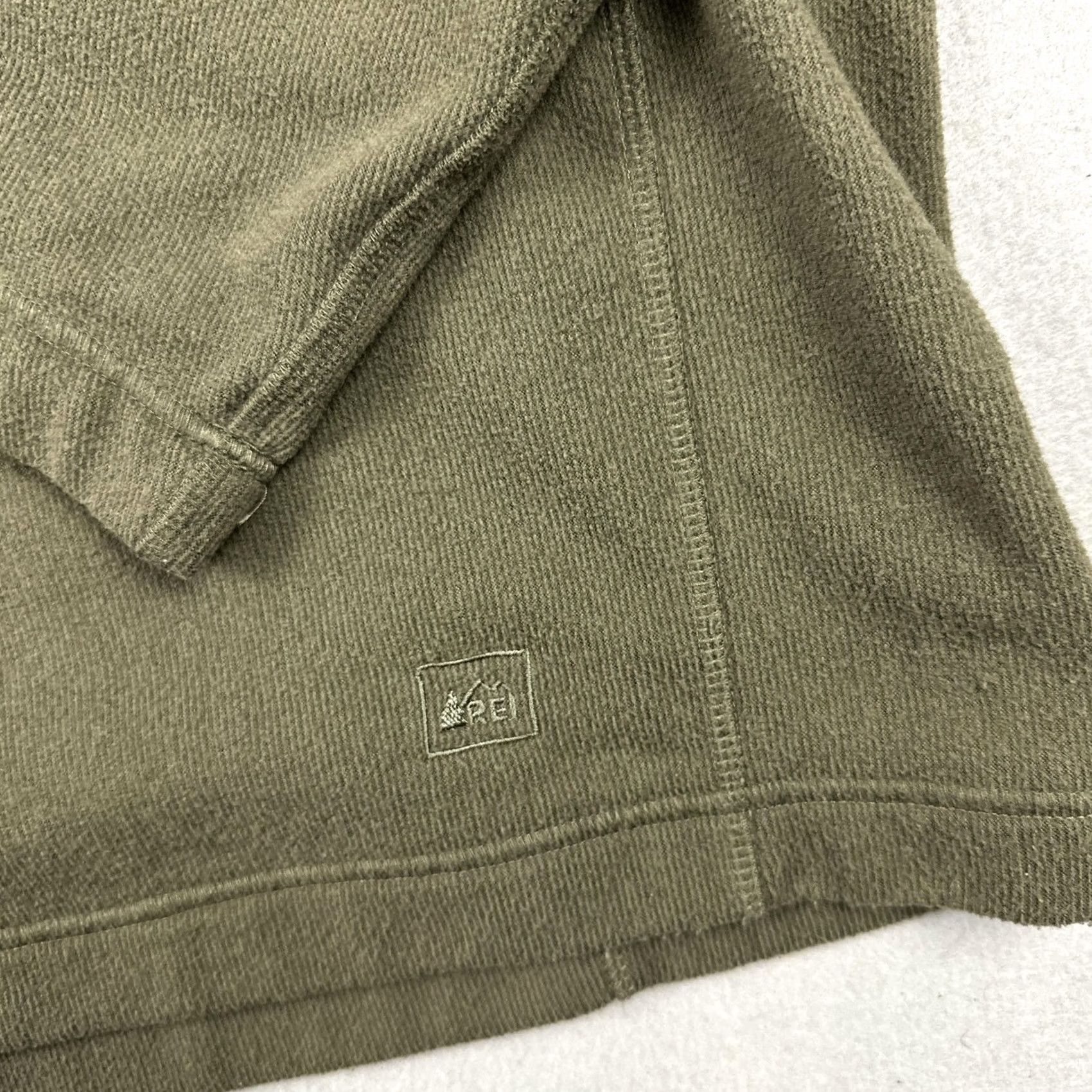 Vintage REI Sweater Men 2XL Green Waffle Knit Fleece Mock Neck Long Sleeve Pullover XXL Size US XXL / EU 58 / 5 - 4 Thumbnail