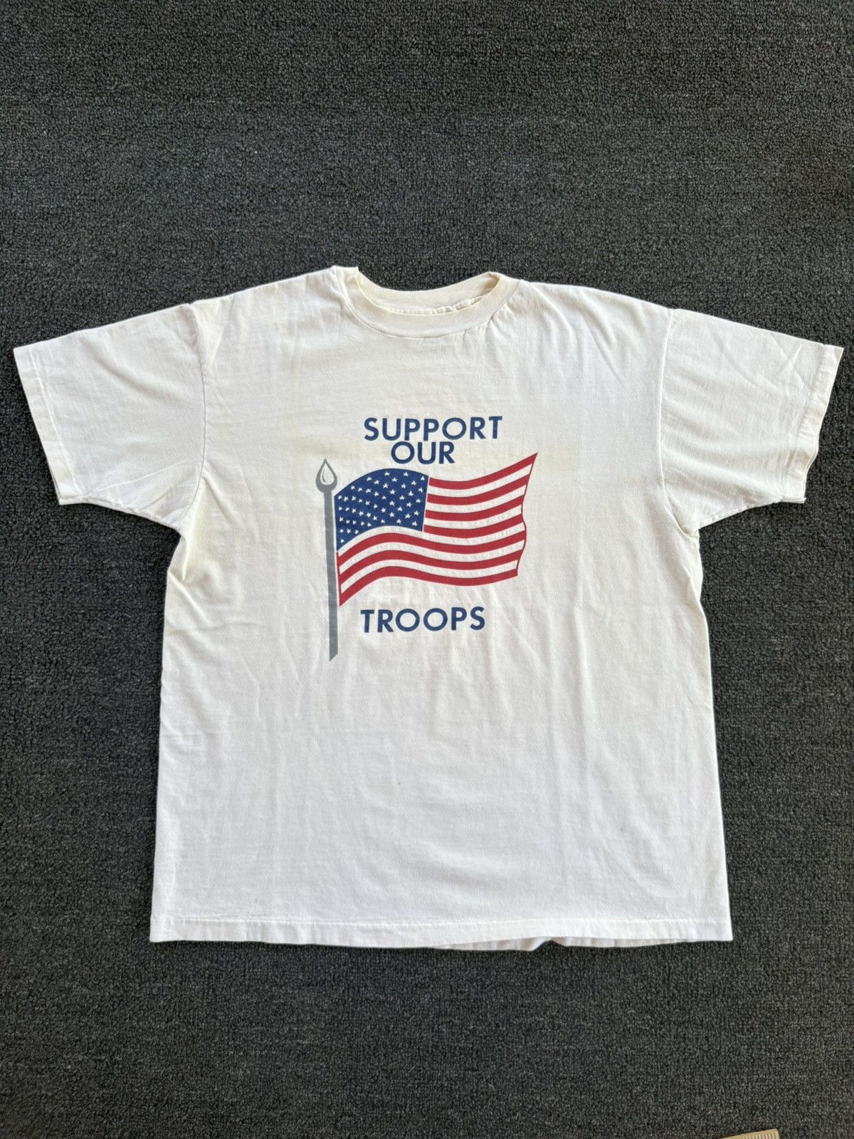 Other Vintage 90s Support Our Troops American Flag Tee Made in USA Size US M / EU 48-50 / 2 - 1 Thumbnail