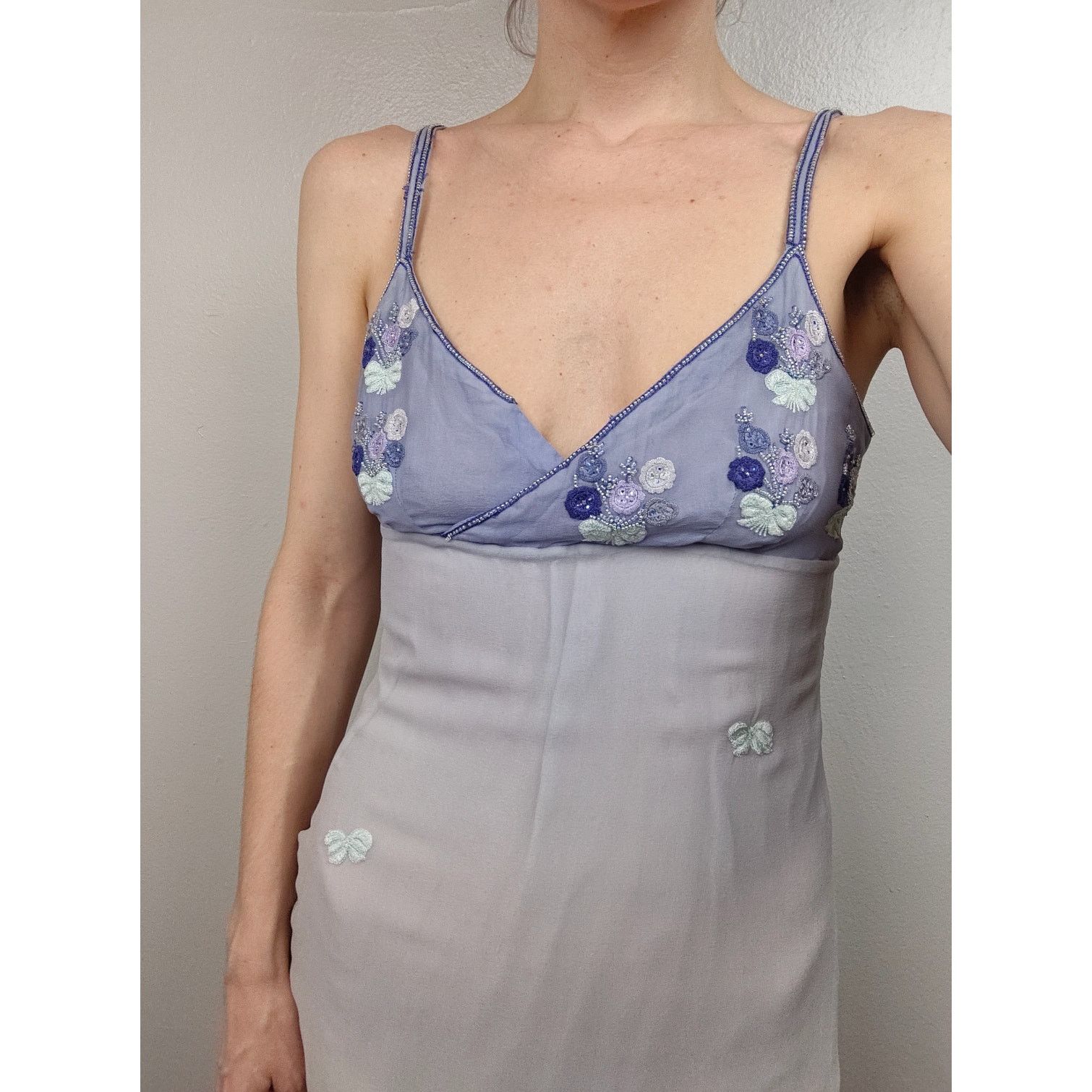 Other Vintage Y2K Anopia Collezioni Silk Ombre Dress Womens 8 Size M / US 6-8 / IT 42-44 - 4 Thumbnail