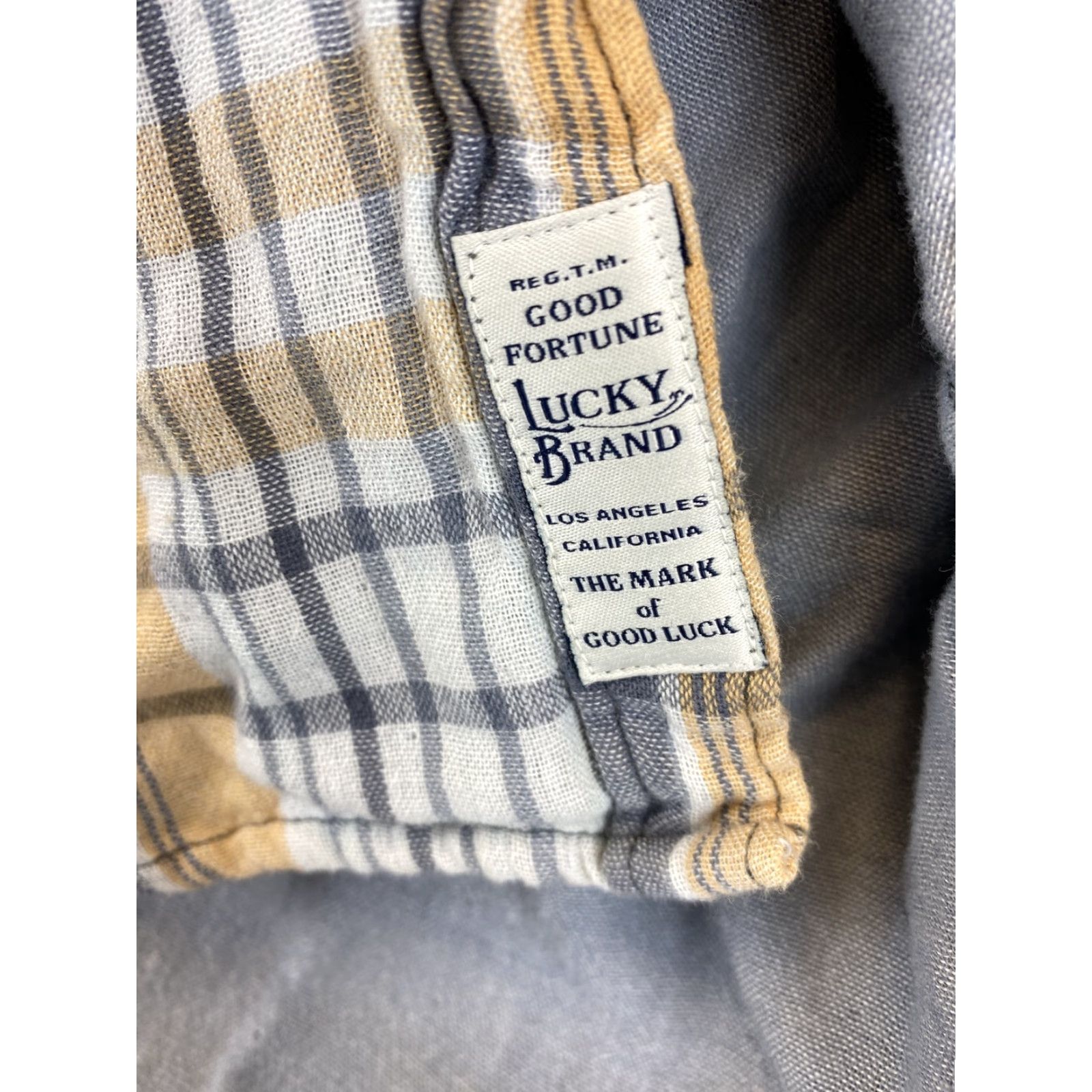 Lucky Brand Lucky Brand Dress Shirt L Plaid Multicolor Long Sleeve Button-Down Classic Mens Size US L / EU 52-54 / 3 - 7 Thumbnail