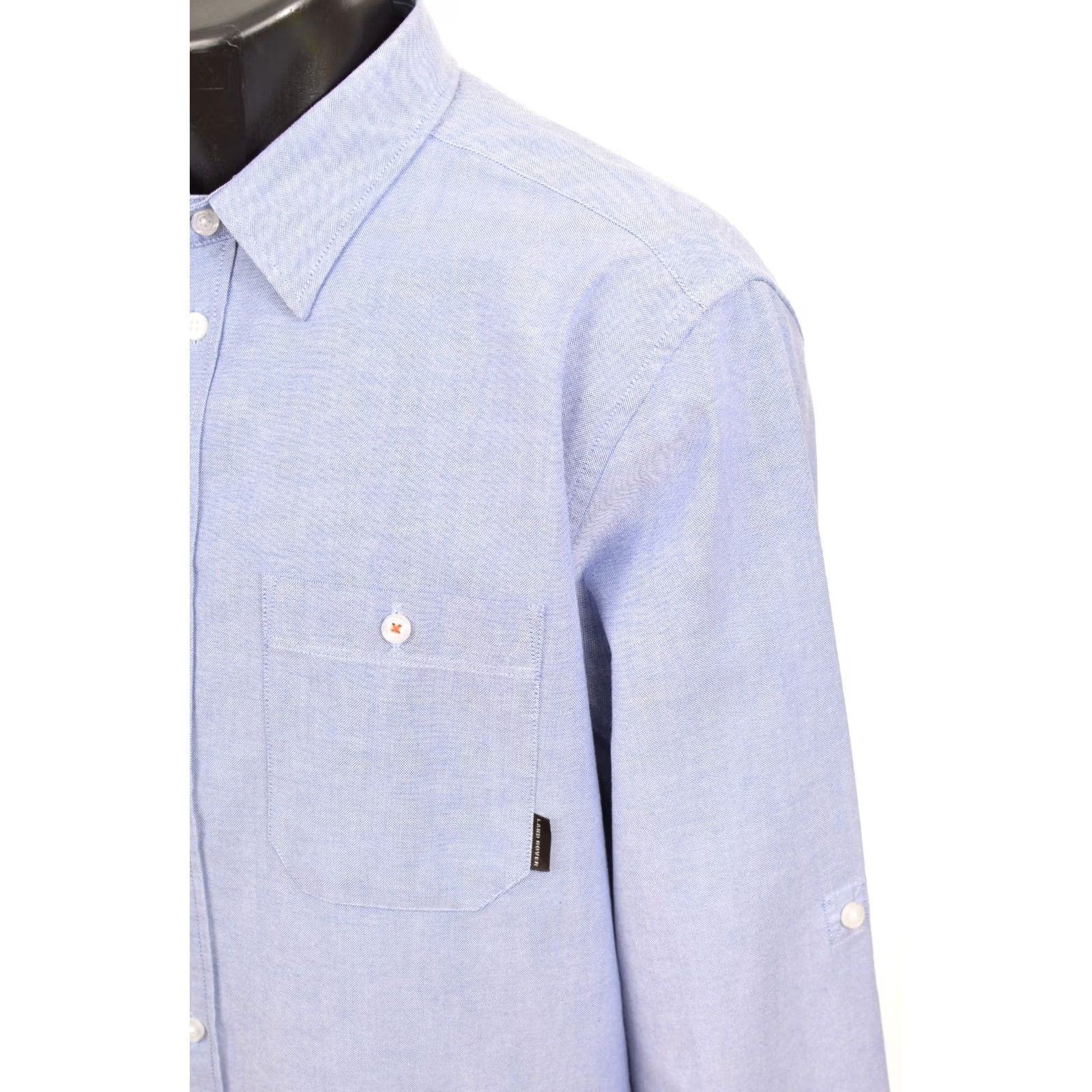 Vintage Land Rover Mens Oxford Button-Up Shirt XL Blue Oxford Shirt Mens XL Long Sleeve Button-Up Brown? Size US XL / EU 56 / 4 - 3 Thumbnail