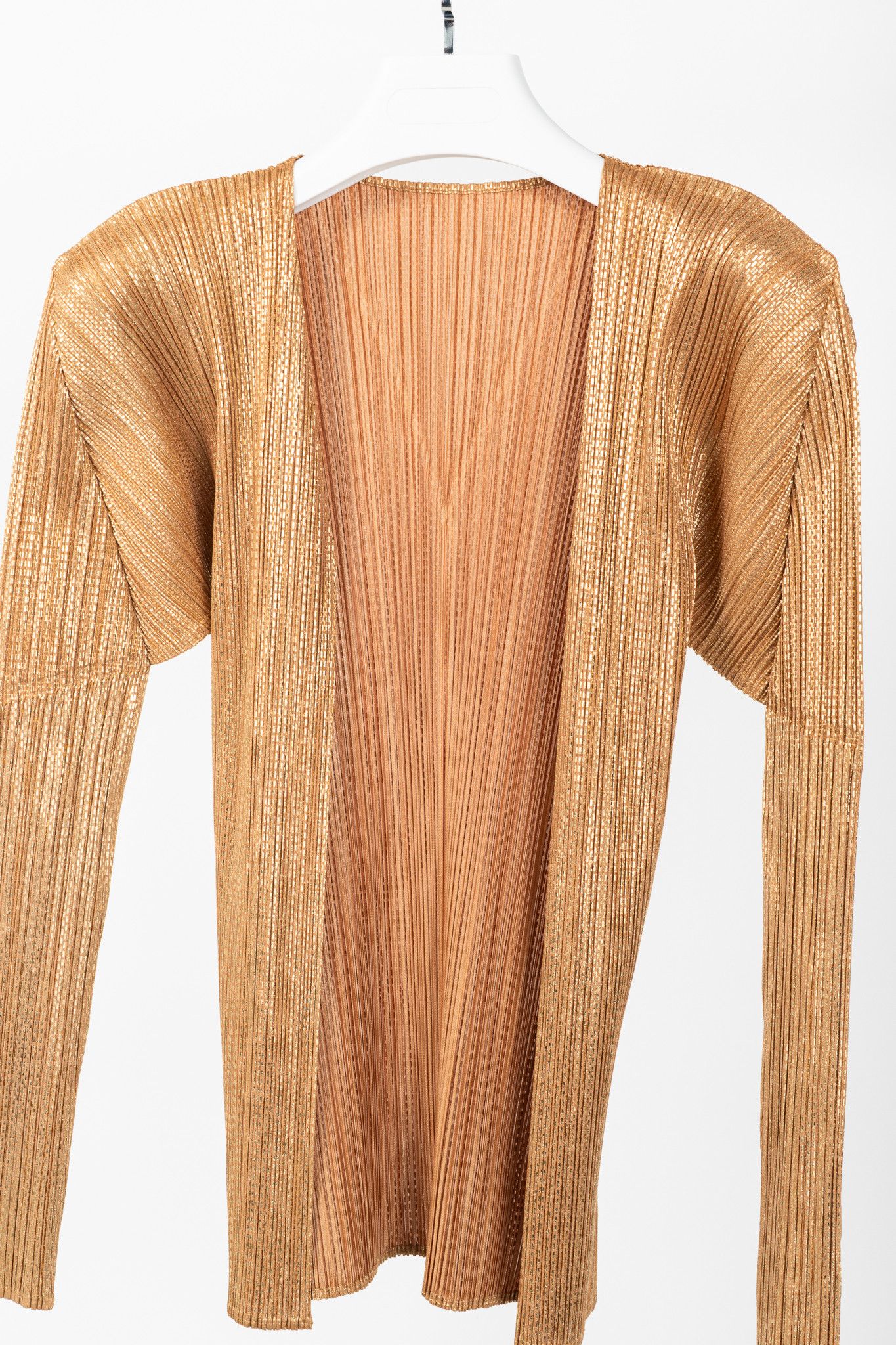 Pleats Please Issey Miyake Pleats Please Issey Miyake Metallic Open-Front Cardigan Size M / US 6-8 / IT 42-44 - 3 Thumbnail