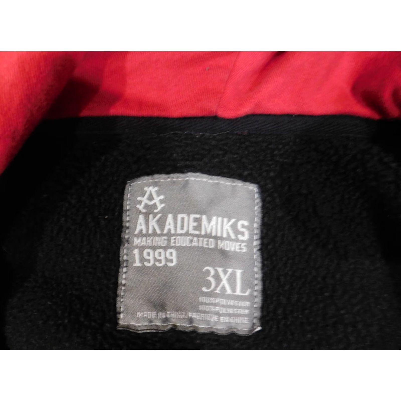 Akademiks akademiks Hoodie 3XL Black Mens Full Zip Hooded Pullover Vintage Grunge Hip Hop Logo Pockets 90s American Sports Mens Size US XXL / EU 58 / 5 - 7 Thumbnail