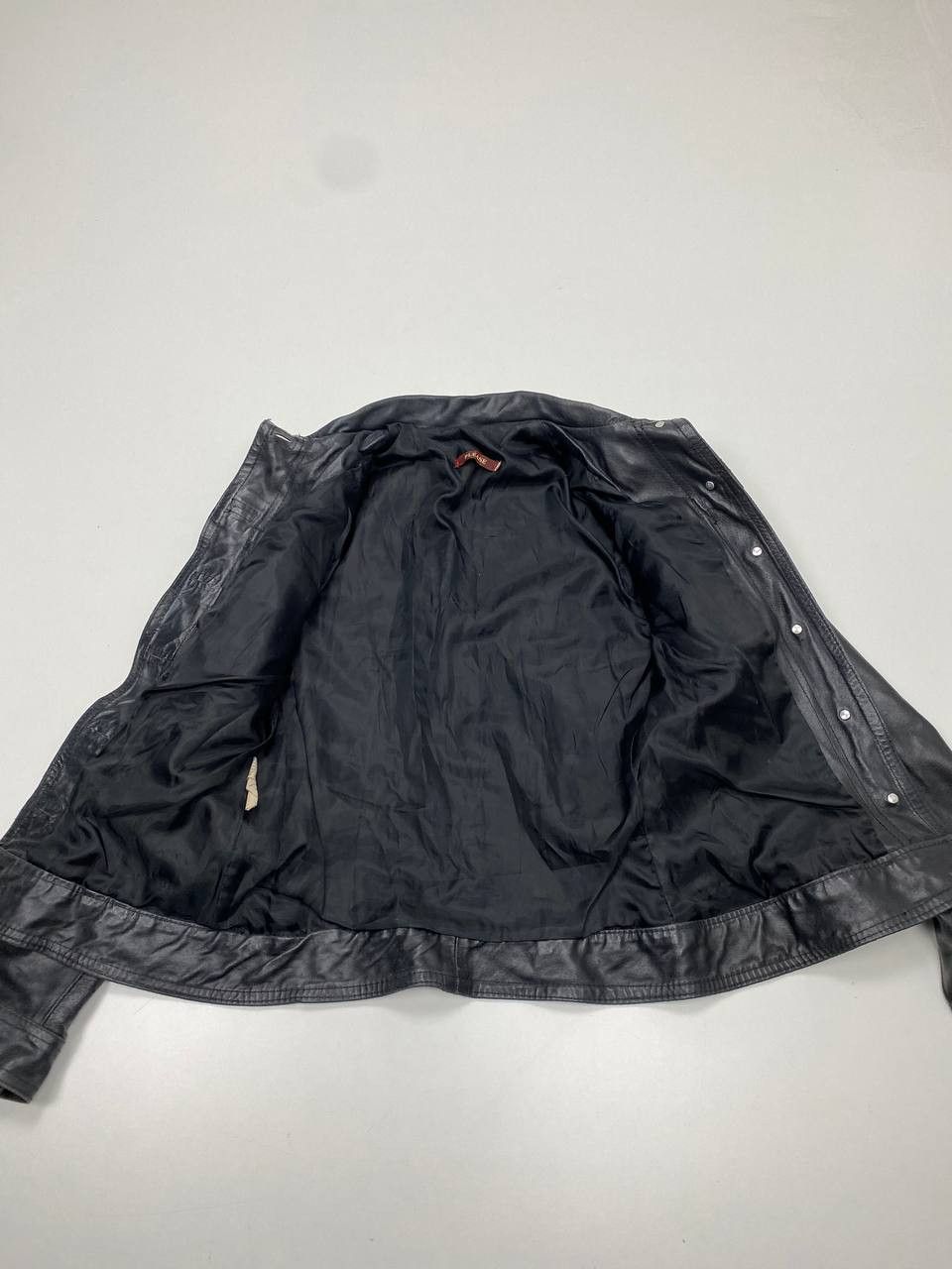 Vera Pelle Please Vera Pelle Black Leather Jacket Women S Vintage 90s Size S / US 4 / IT 40 - 4 Thumbnail