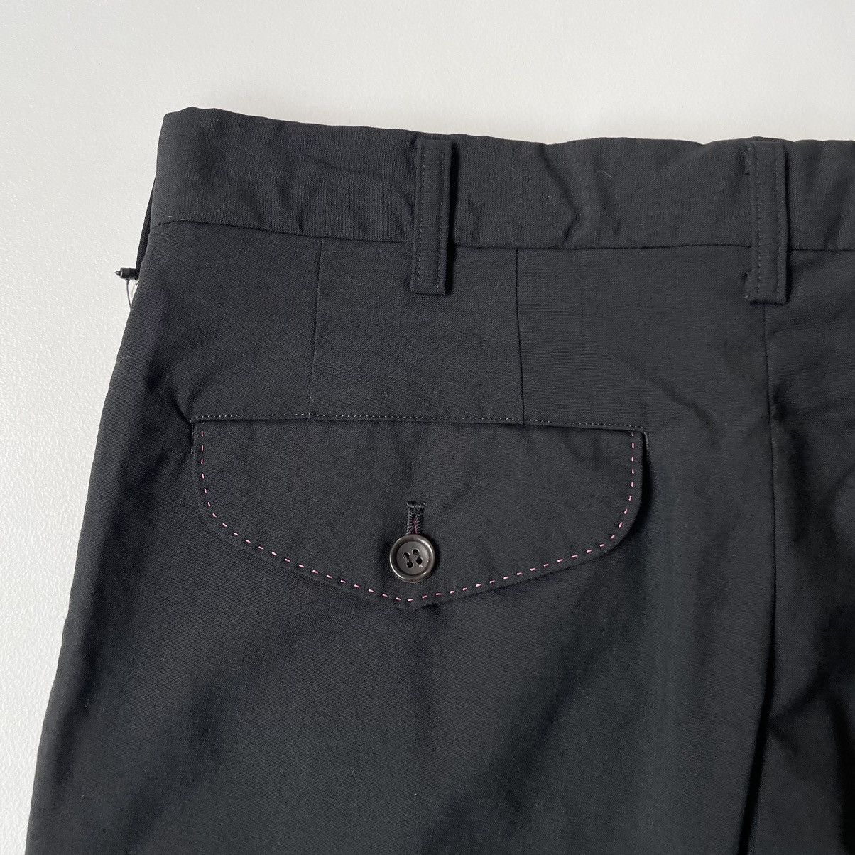 Comme des Garcons S/S 04 Black/Contrast Pink Stitch Trousers Size US 30 / EU 46 - 10 Thumbnail