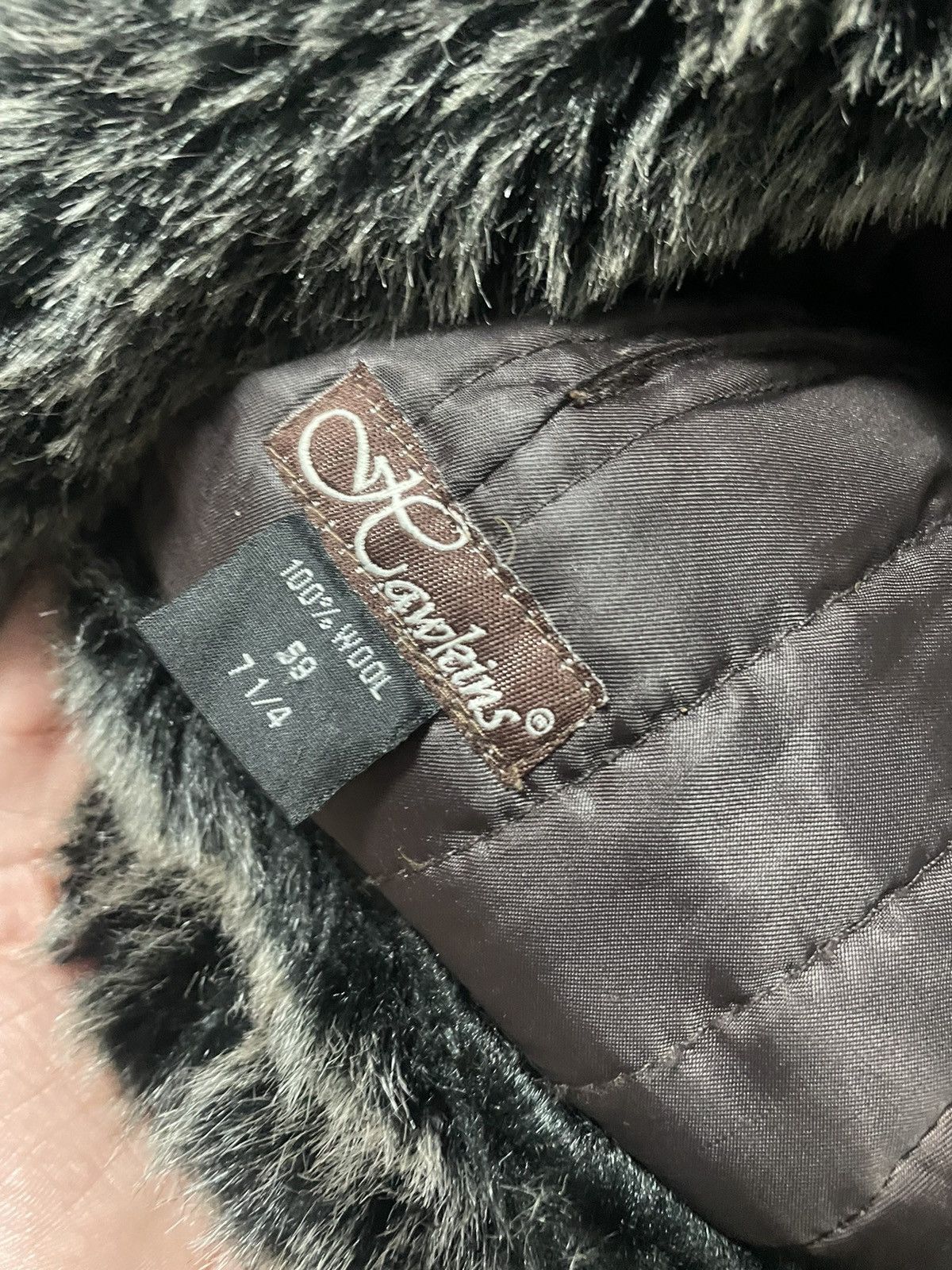 Japanese Brand Y2K Faux Fur Ushanka Tweed Vintage Fuzzy Warm Trapper Hat Size ONE SIZE - 8 Thumbnail