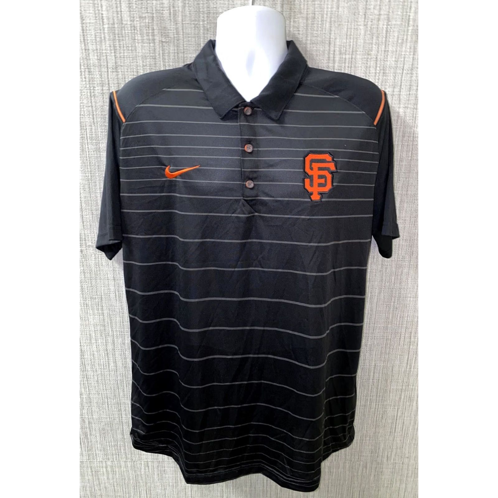 Nike Nike Dri-Fit Polo Shirt San Francisco Short Sleeve Mens XL Black Size US XL / EU 56 / 4 - 2 Thumbnail