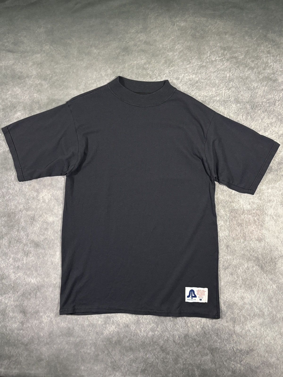 Vintage 1980s Mock Neck Tee Vintage Sports Bell Made in USA Blank Size US M / EU 48-50 / 2 - 1 Thumbnail