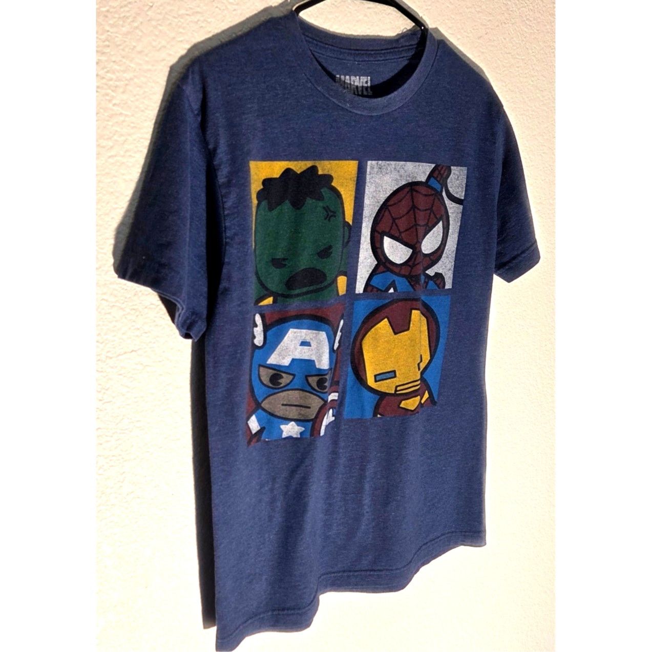 Marvel Comics Marvel Super Heroes Chibi Navy Blue Men's Medium Shirt Size US M / EU 48-50 / 2 - 5 Thumbnail