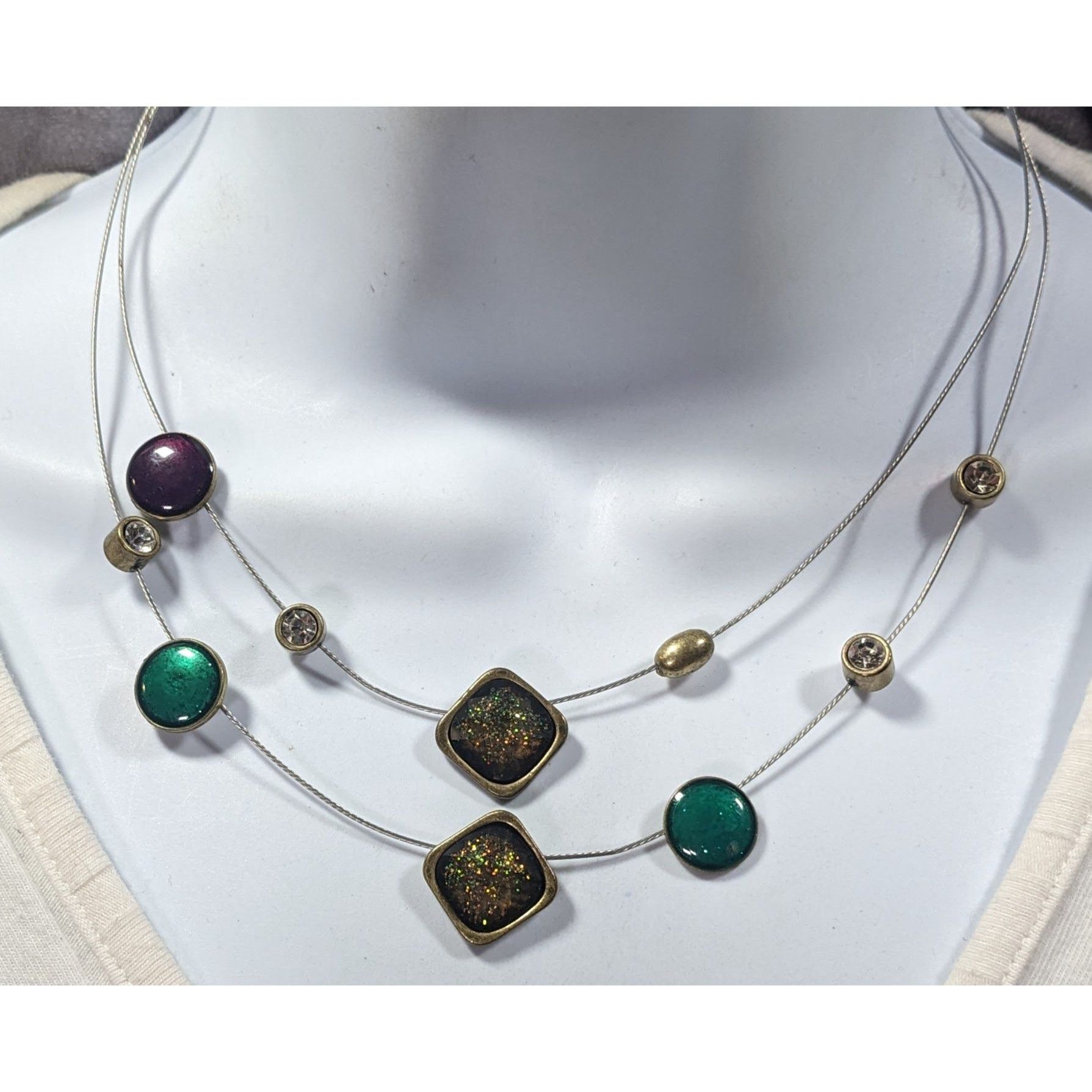 Other Whimsical Glitter Metallic Floating Necklace Size ONE SIZE - 5 Thumbnail