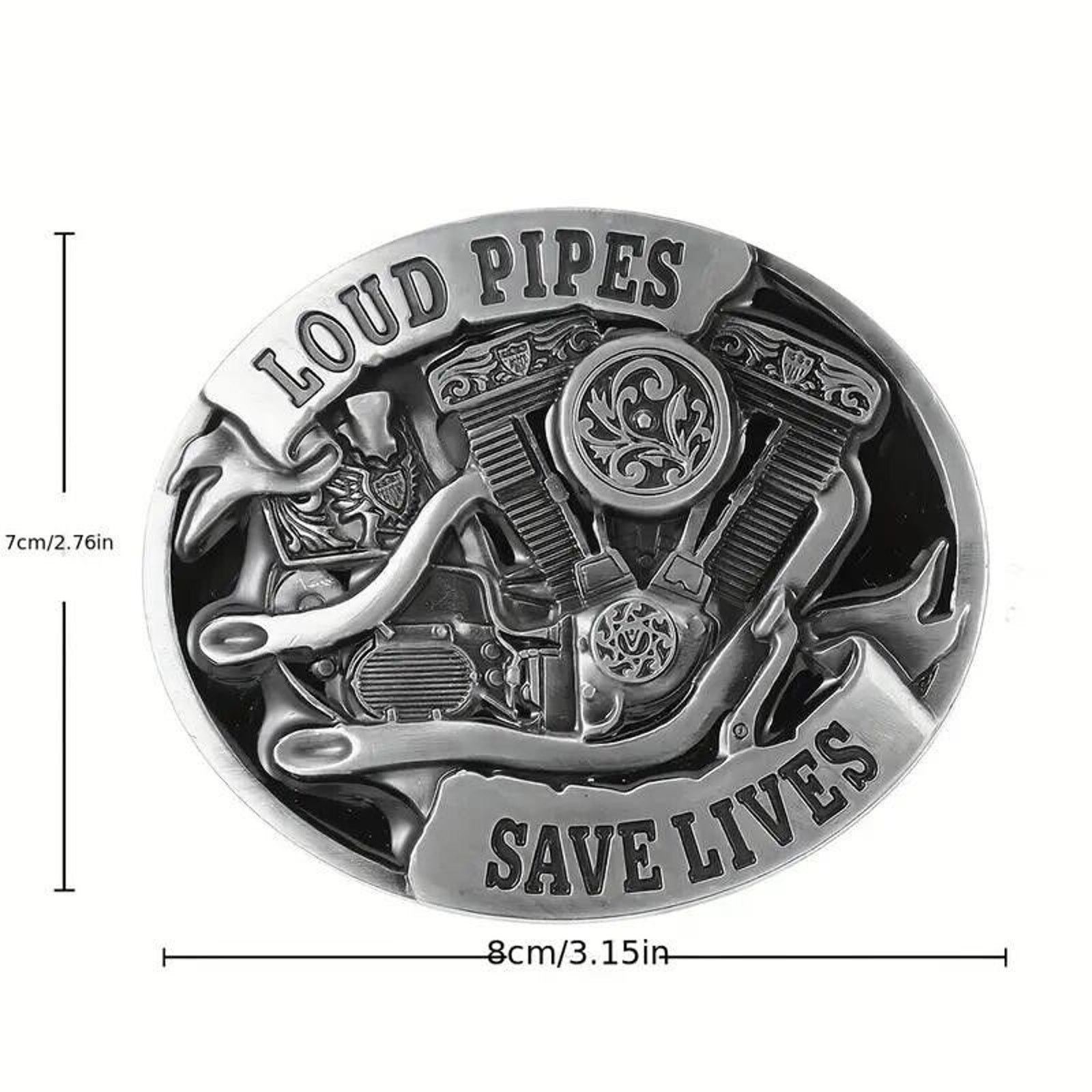 Other Unisex V-Twin Motorcycle Engine Enamel Flames Belt Buckle Size ONE SIZE - 3 Thumbnail