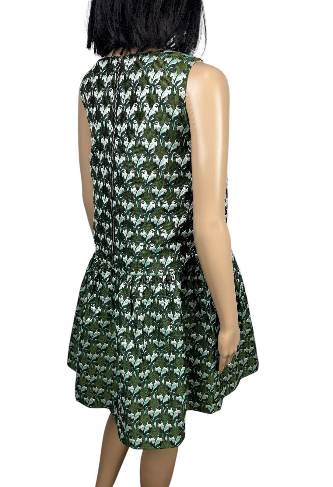 Maje Maje Rower Green Jacquard Parrot Print Mini Dress size 2 Size S / US 4 / IT 40 - 9 Thumbnail