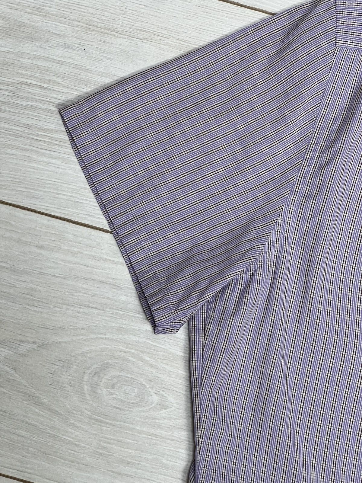 Prada Prada Short Sleeve Micro-Check Shirt - Purple/Blue Size US XL / EU 56 / 4 - 9 Thumbnail
