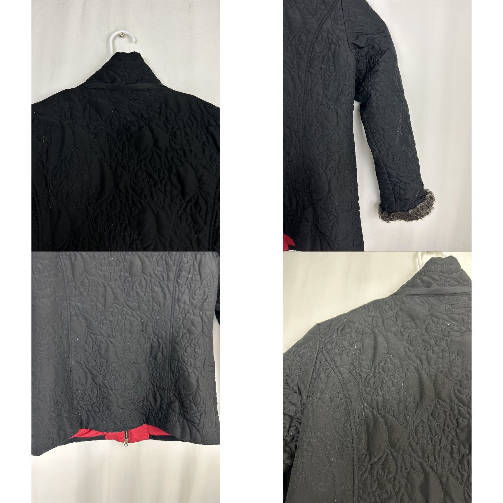 Vintage CAbi Jacket XL Women Black Full Zip Quilted Faux Fur Lining Polyester Size XL / US 12-14 / IT 48-50 - 10 Thumbnail