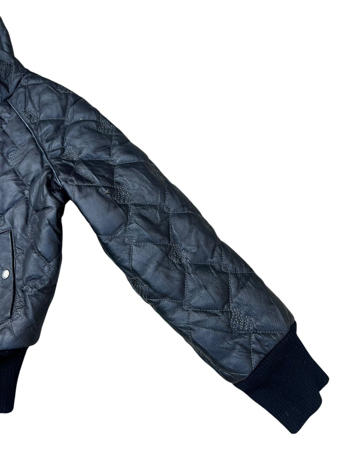 Rocawear Vintage Y2K Rocawear Quilt Crop Down Leather Jacket Real Fur Size US S / EU 44-46 / 1 - 12 Thumbnail