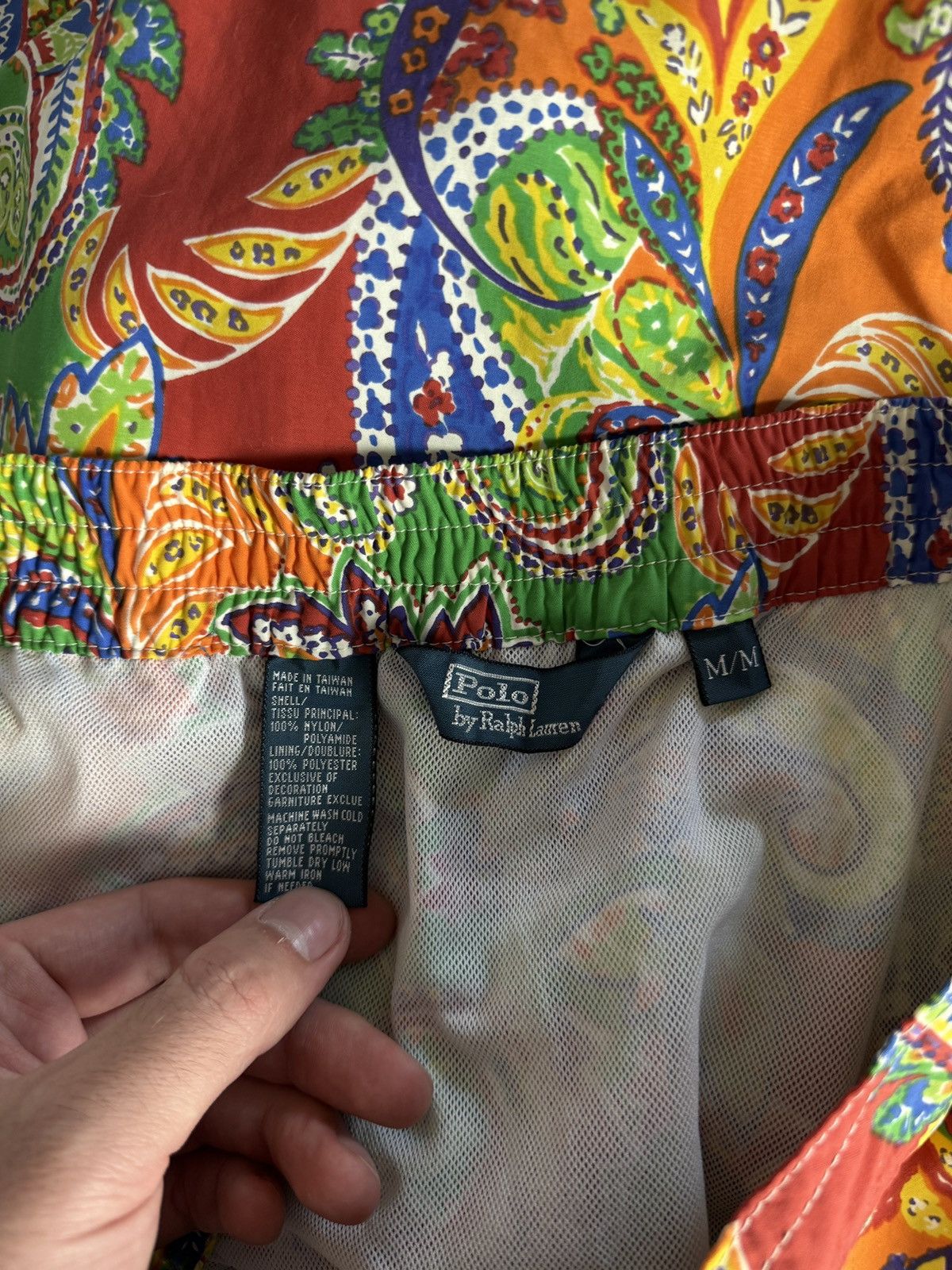 Polo Ralph Lauren Polo Ralph Lauren Swim Shorts Paisley Print Boho Vintage Size US 34 / EU 50 - 9 Thumbnail
