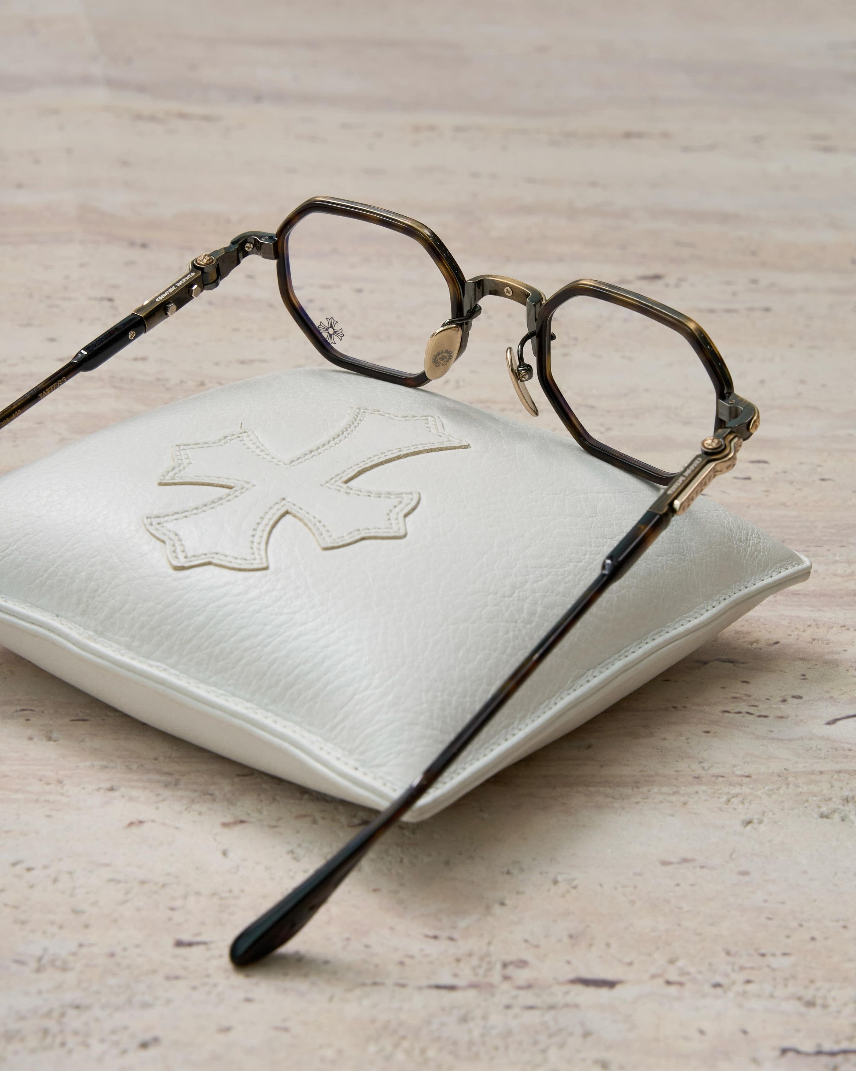 Chrome Hearts CHROME HEARTS TATTERS Dark Tortoise/Antique Gold Size ONE SIZE - 5 Thumbnail