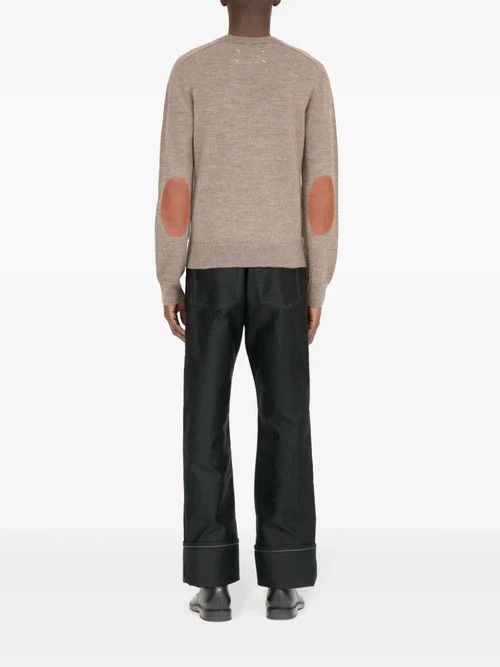 Maison Margiela o1s22i1n1024 Contrast Patch Pullover Sweater in Brown Size US M / EU 48-50 / 2 - 4 Thumbnail