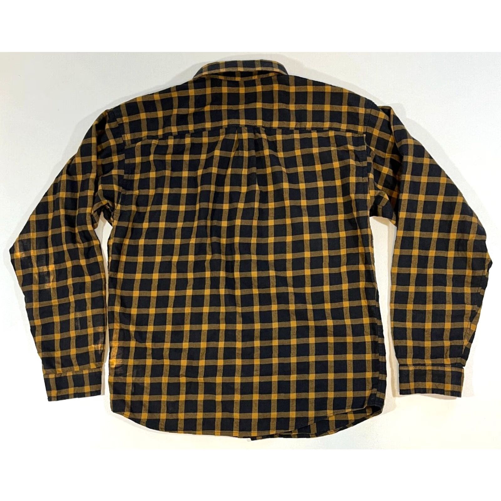 Patagonia VINTAGE Patagonia Men's Plaid Pima Cotton Shirt Long Sleeve Sz M Mustard Yellow Black Button-Up Collared Pocketed Outdoor Classic Mens Size US M / EU 48-50 / 2 - 4 Thumbnail