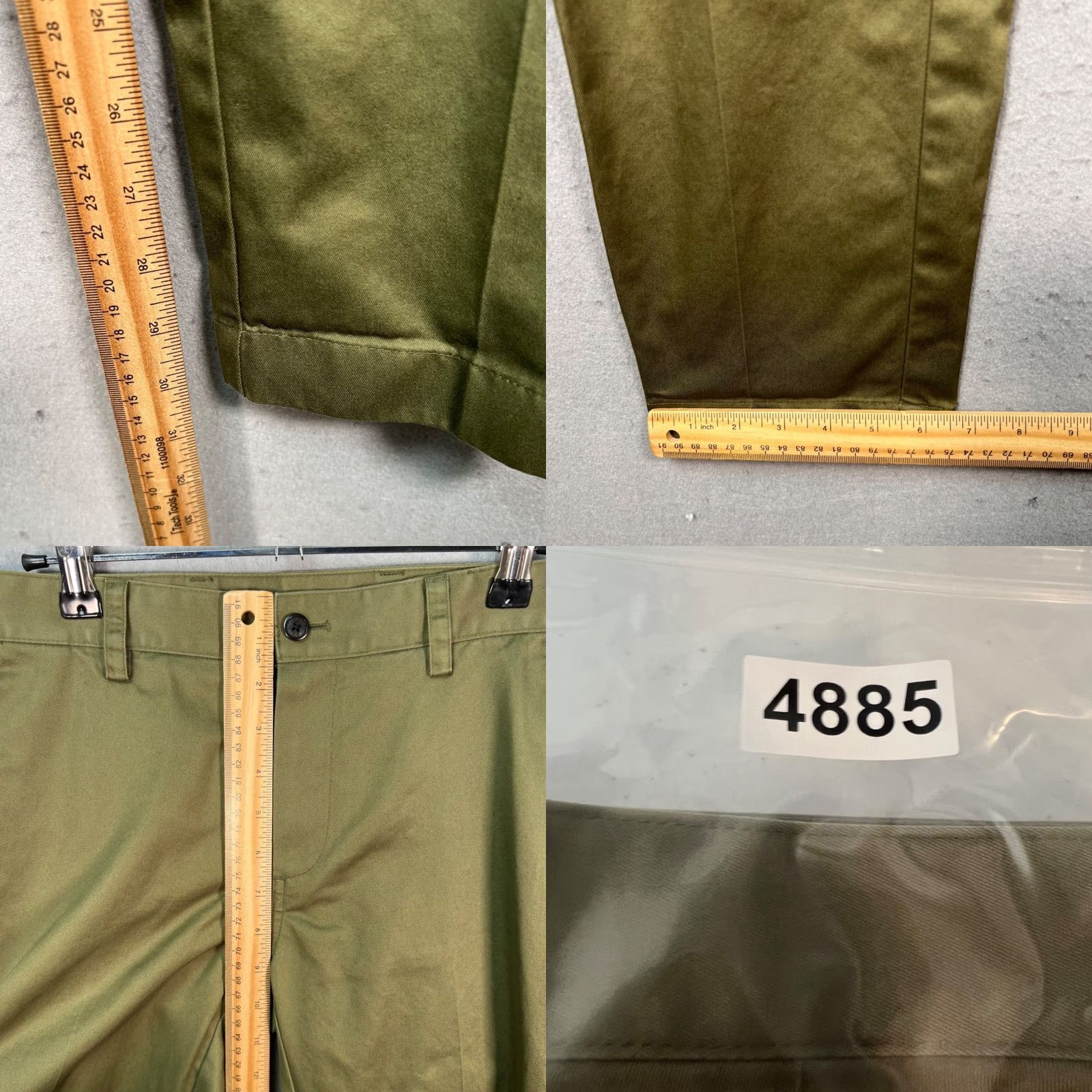 Brooks Brothers Brooks Brothers Mens Slim Fit Chino Pants 30 x 32 Green Lightweight Clark Fit Advantage Pants Size US 30 / EU 46 - 8 Thumbnail