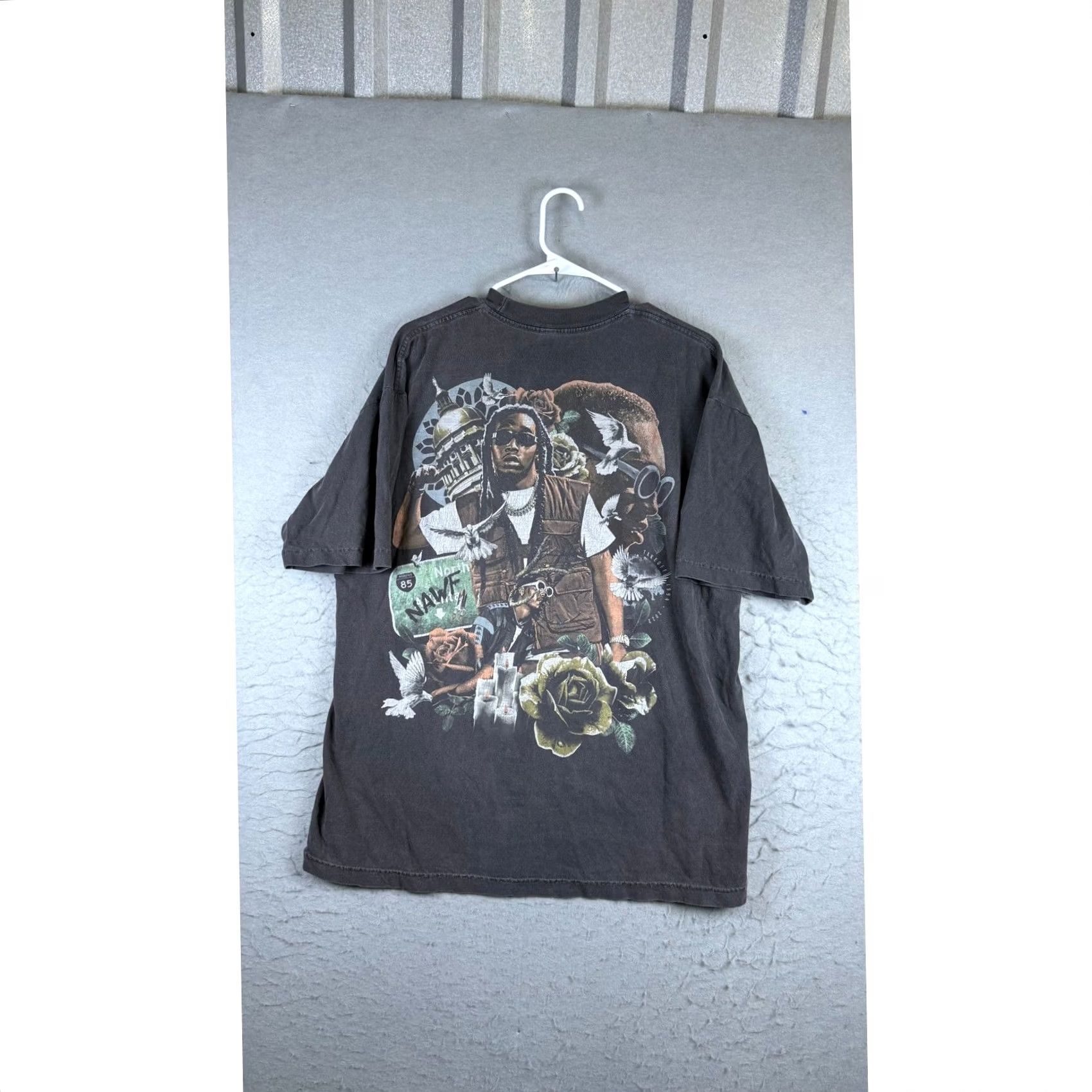 Vintage Takeoff Memorial T-Shirt Men Large Gray Graphic Tee Hip Hop Body Knows Size US L / EU 52-54 / 3 - 4 Thumbnail