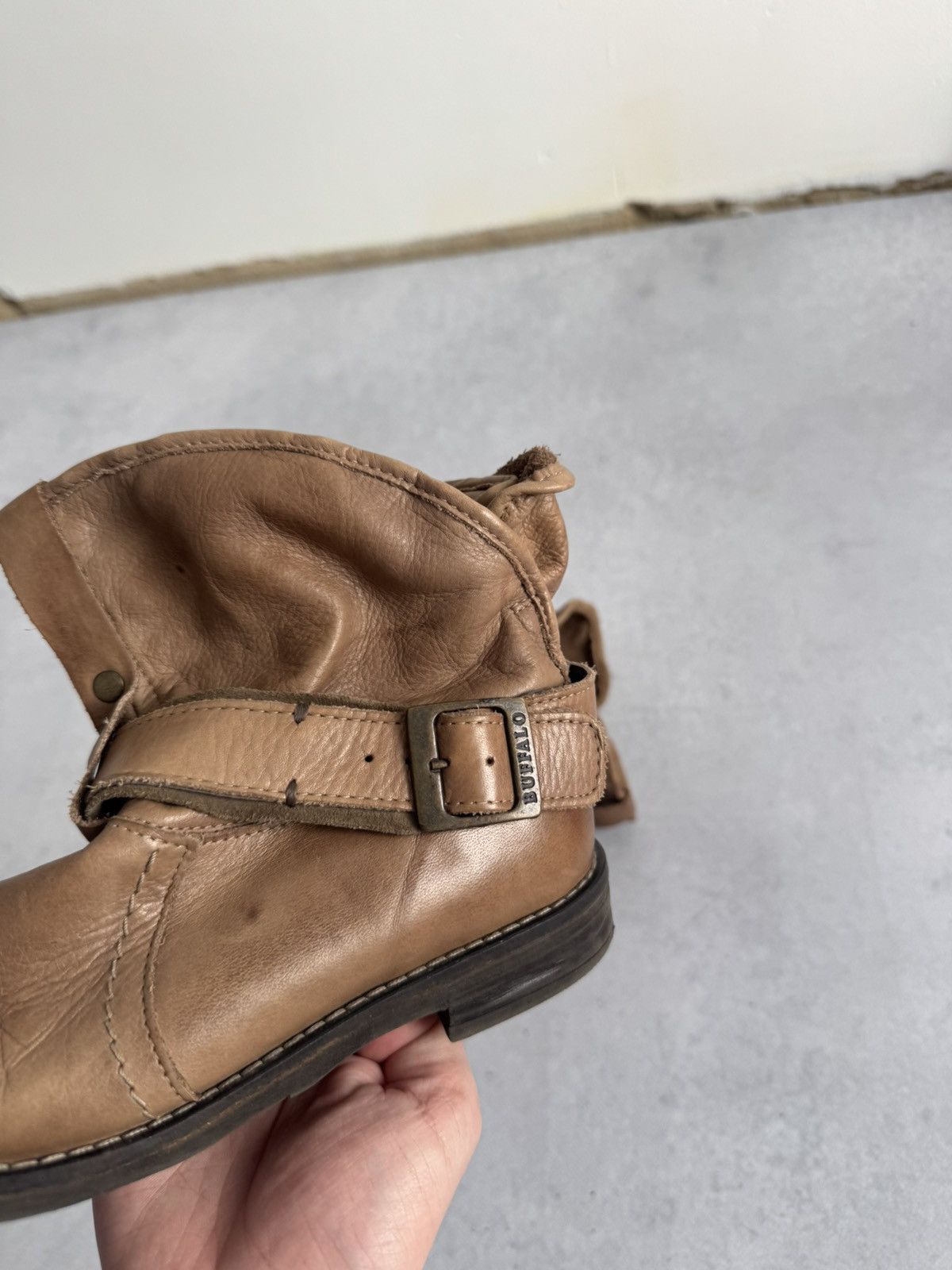 If Six Was Nine Vintage Buffalo A.S 98 Style Leather Y2k Ankle Boot Size US 8 / IT 38 - 3 Thumbnail