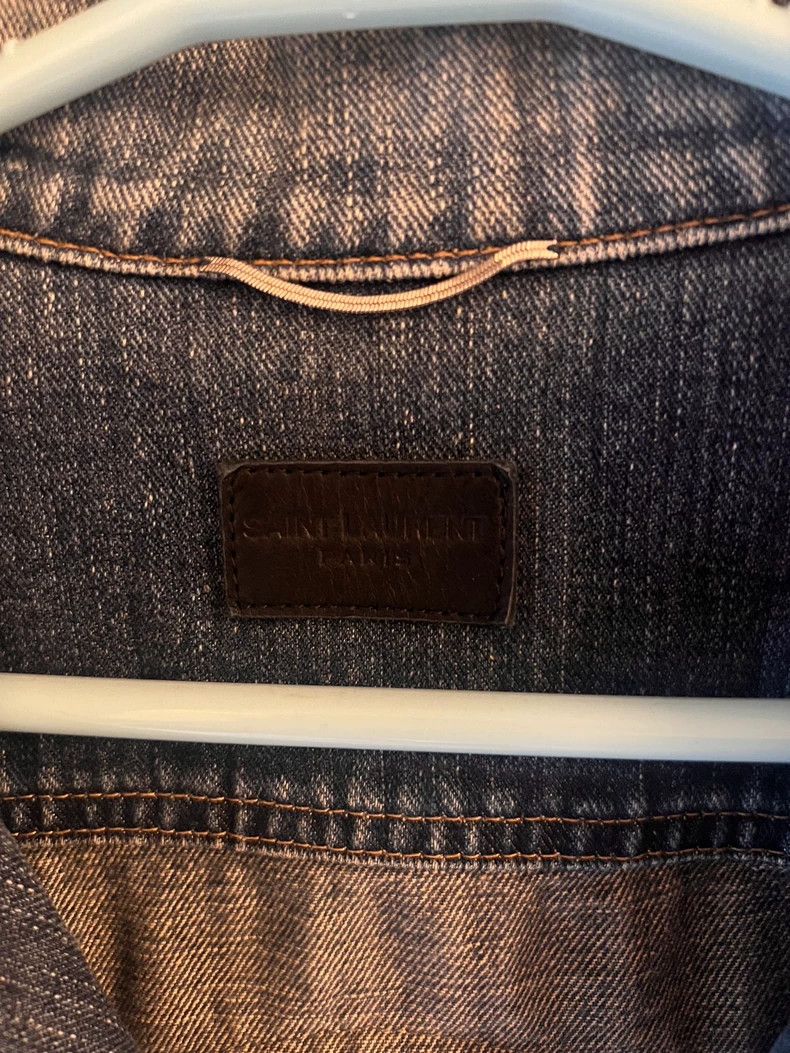 Saint Laurent Paris Saint Laurent Paris Shark embroidered denim jacket Size US S / EU 44-46 / 1 - 5 Thumbnail
