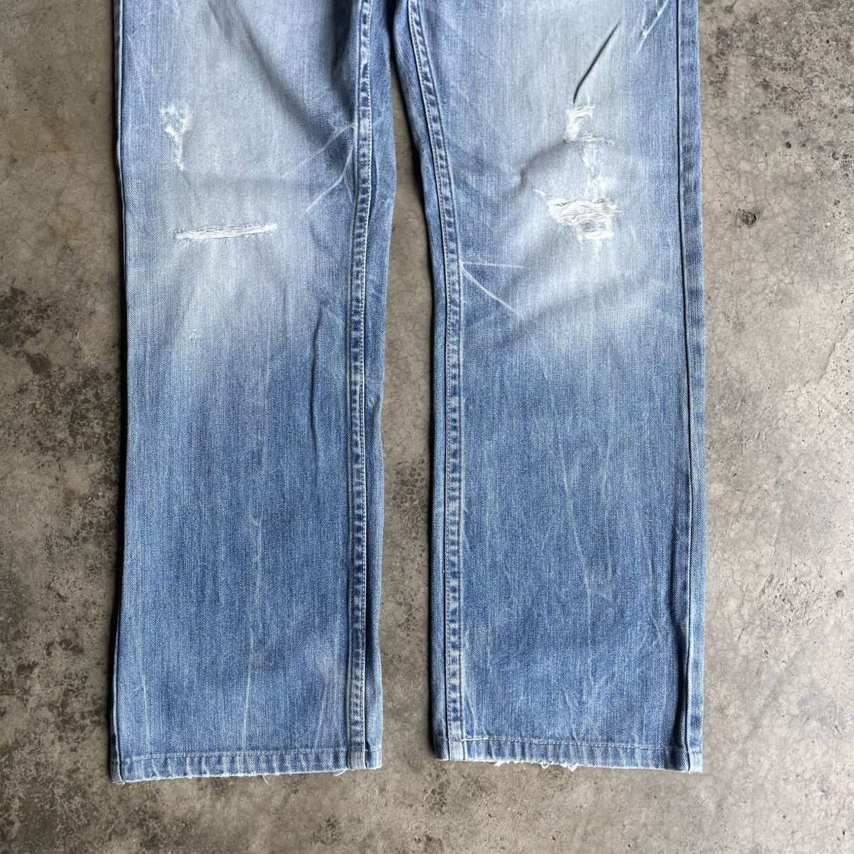 Japanese Brand 🔥🇯🇵Red Pepper Stoned Washed Ripped Distress Denim Jeans Size US 34 / EU 50 - 3 Thumbnail