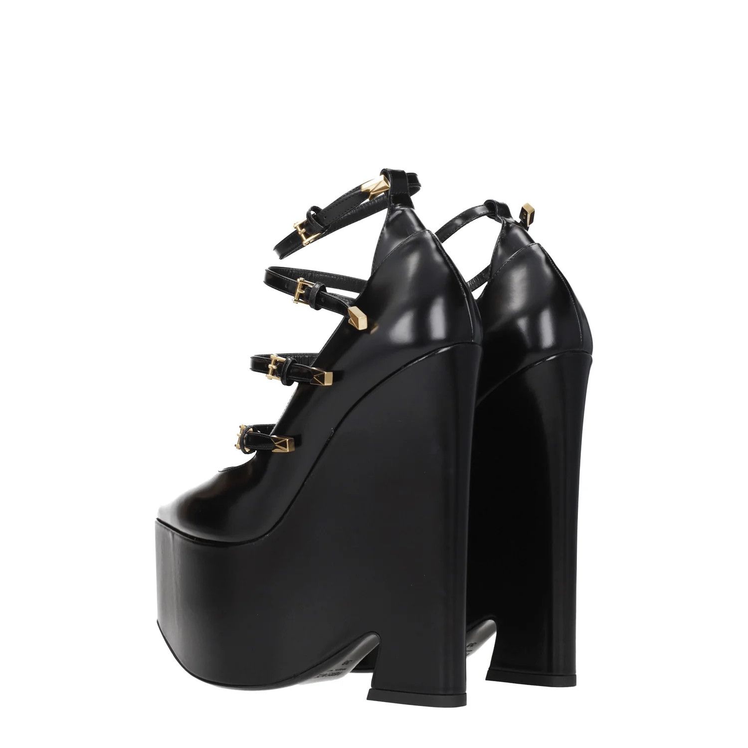 Versace ob1o1e0125 Leather Pumps in Black Size US 10 / IT 40 - 4 Thumbnail