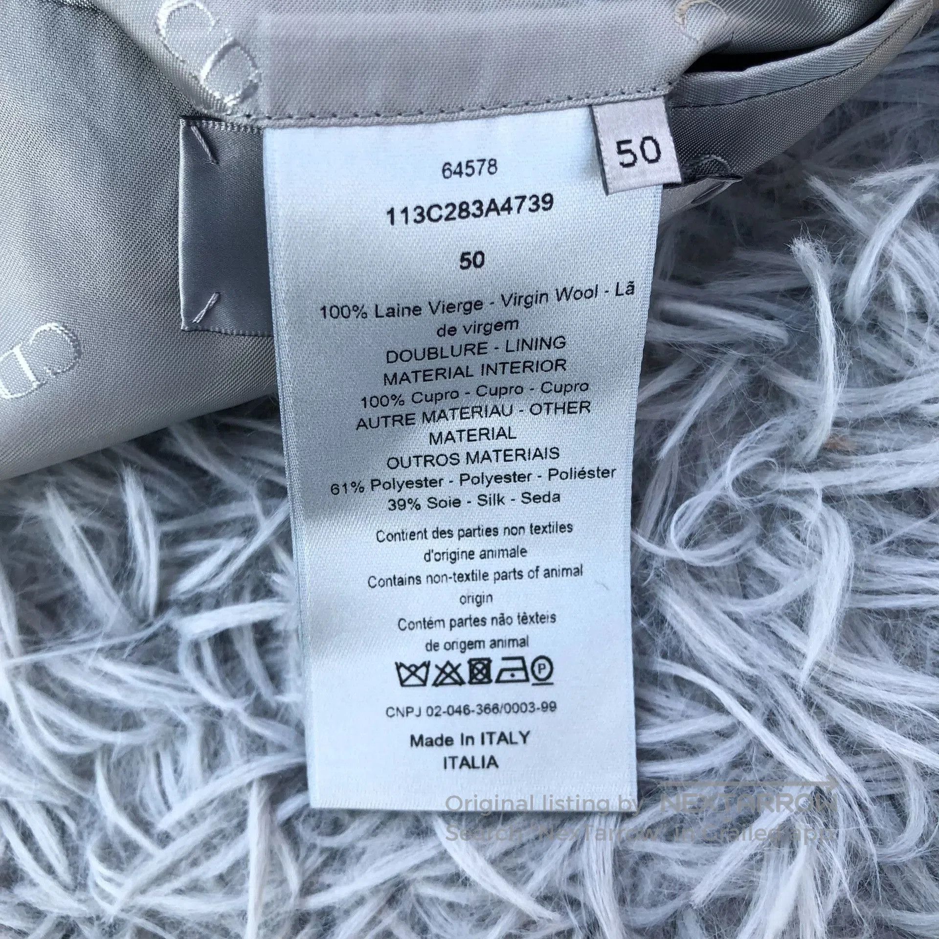 Dior Dior Cuff Logo Khaki Blazer. Size US M / EU 48-50 / 2 - 6 Thumbnail
