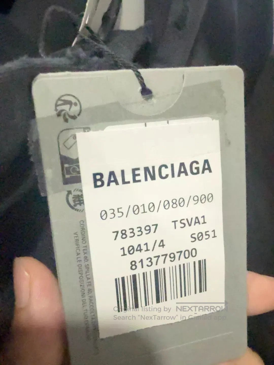 Balenciaga Black Distressed Hoodie with Embroidered Back. Size US XL / EU 56 / 4 - 5 Thumbnail