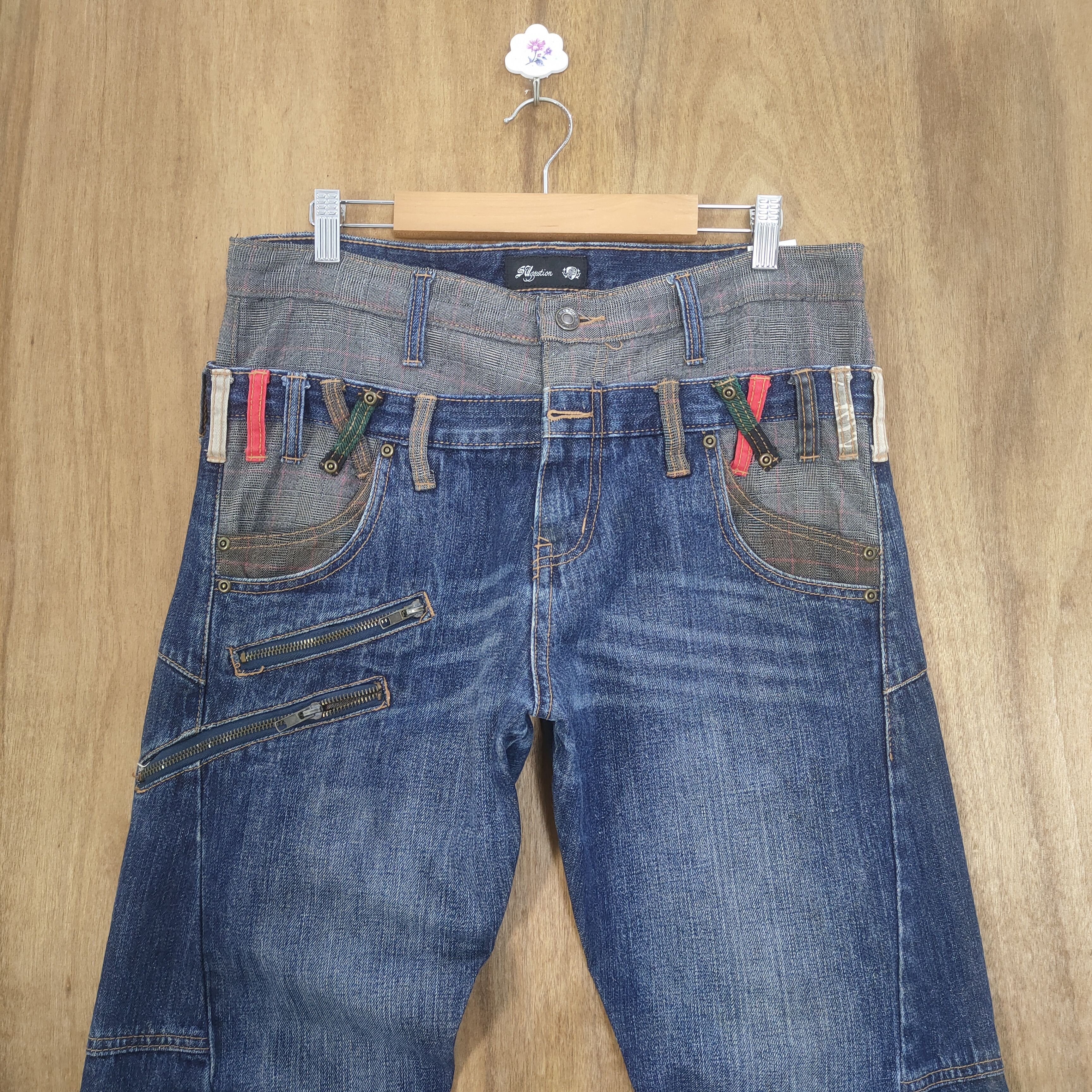 Japanese Brand VINTAGE SUGGESTIONS DOUBLE WAIST BAGGY CARGO PANTS Size US 33 - 3 Thumbnail
