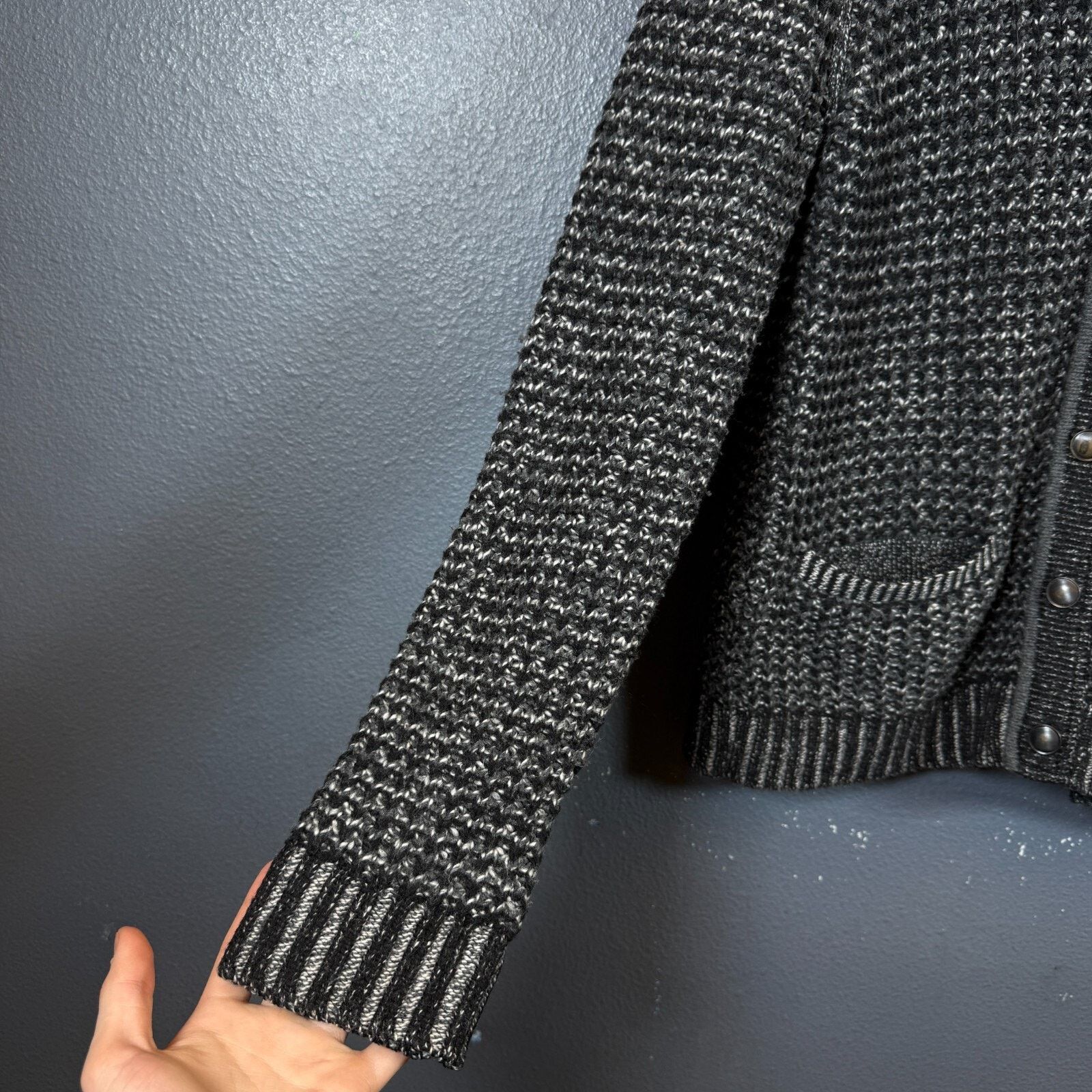 Rag & Bone Rag & Bone Neiman Marcus M black/white cardigan wool sweater Size US M / EU 48-50 / 2 - 4 Thumbnail