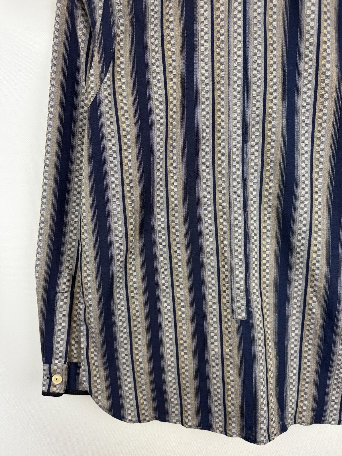 Designer BNWT! Labrum L/S Collarless Patterned Button Up Shirt Size US M / EU 48-50 / 2 - 22 Thumbnail